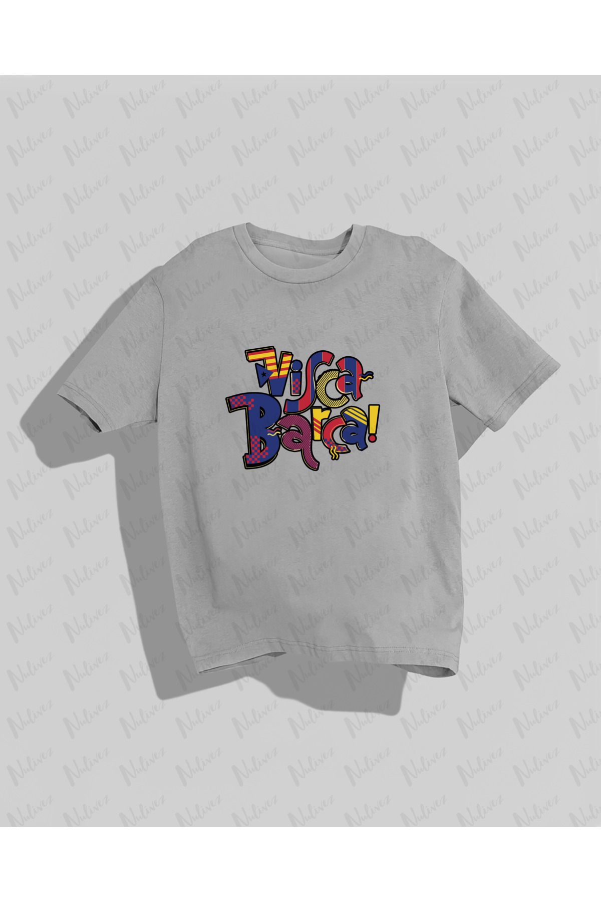 Nulivez Barcelona Tasarımı Baskılı Yüksek Kalite Kompakt Unisex Oversize T-Shirt