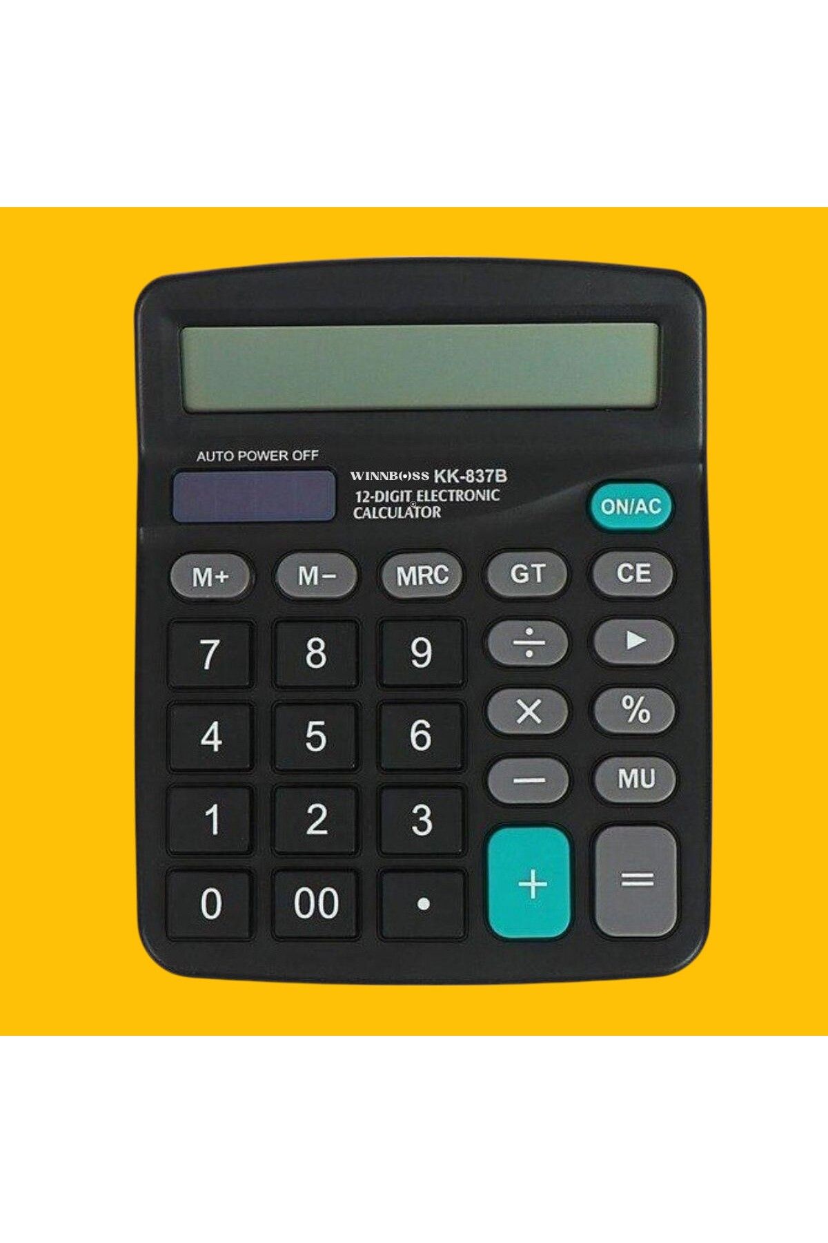 PratikAI 12 Haneli Geniş LCD Ekranlı Masaüstü Hesap Makinesi | Standart & Pratik