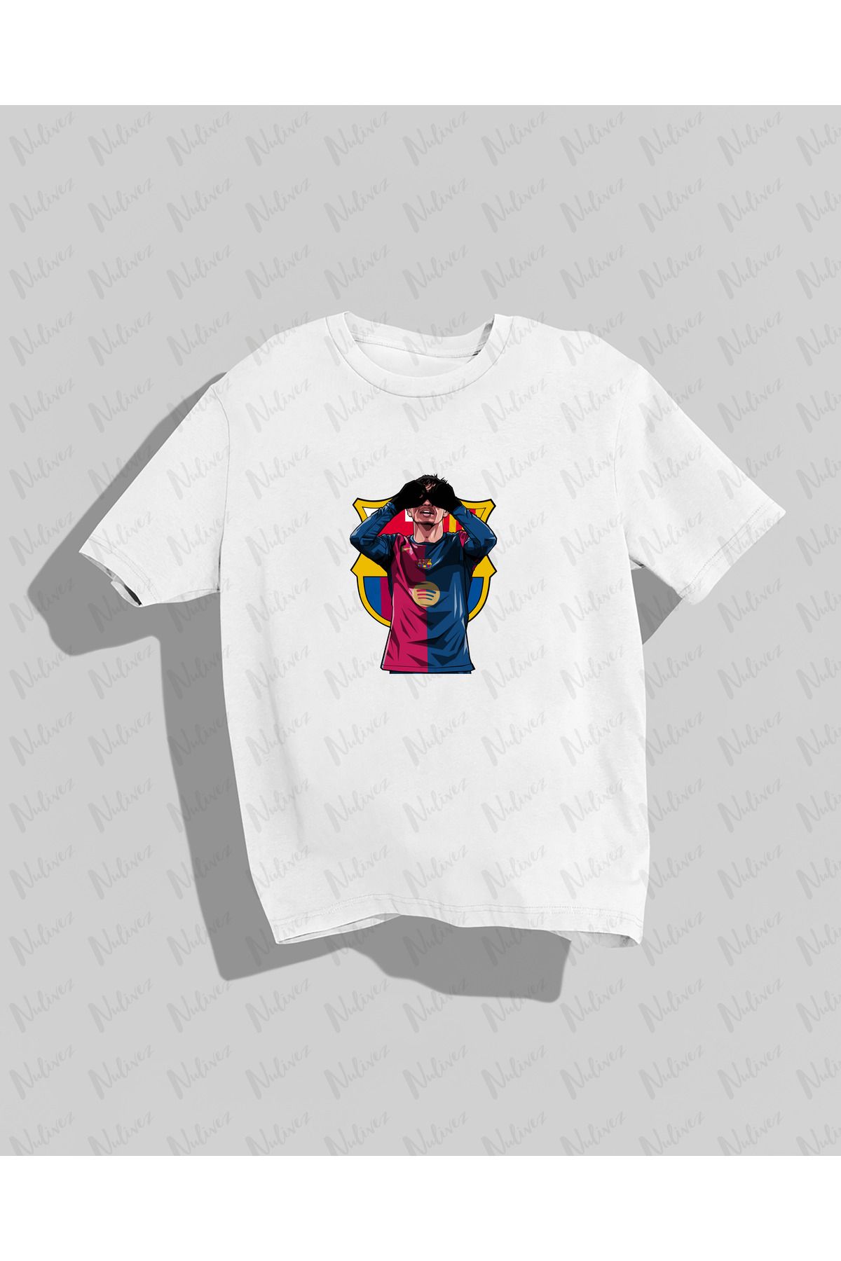 Nulivez Barcelona Tasarımı Baskılı Yüksek Kalite Kompakt Unisex Oversize T-Shirt