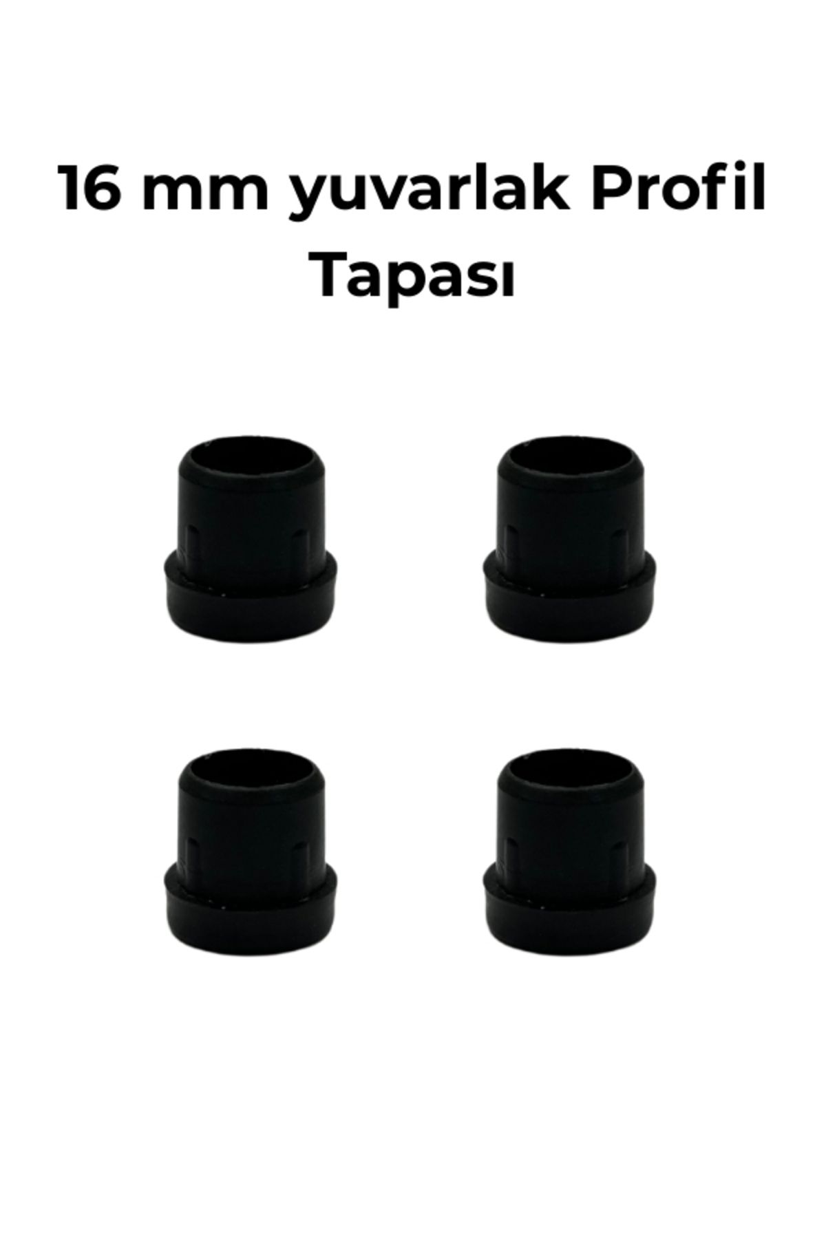 Hobbi 16 mm İç Yuvarlak Tapa Sehpa Sandalye Masa İçe Geçme Profil Boru Tapası (4 Adet)