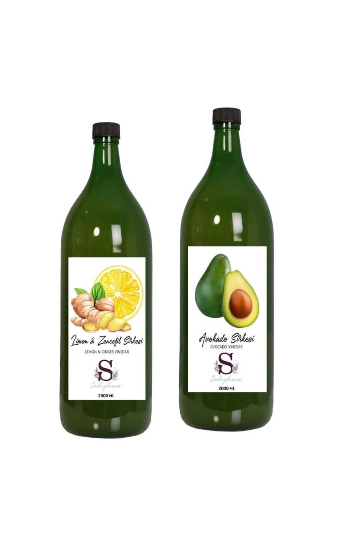 Süheylaana Doğal Limon & Zencefil Sirkesi 2000 Ml - Doğal Avokado Sirkesi 2000 Ml