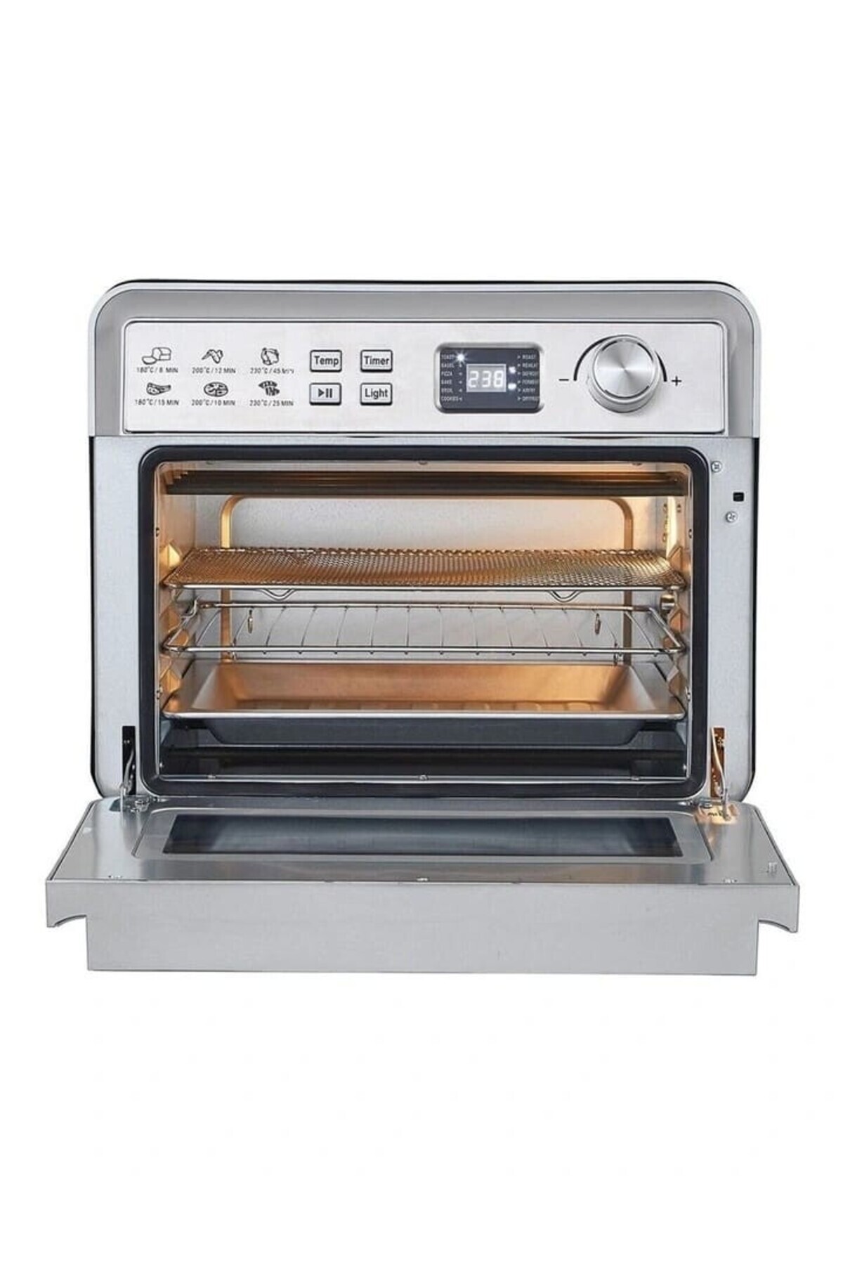 JEC-Digital Air Fryer Oven 22L, 1700W, SS, Programmable Temp, Convection Toaster Multi-Function 2