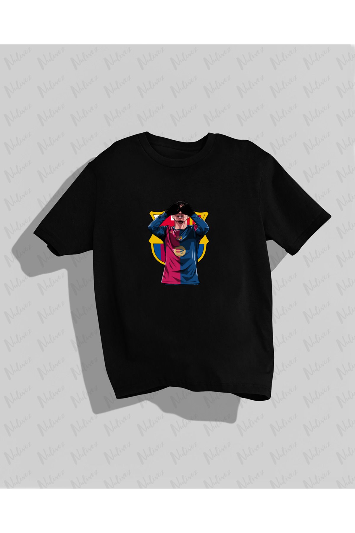 Nulivez Barcelona Tasarımı Baskılı Yüksek Kalite Kompakt Unisex Oversize T-Shirt