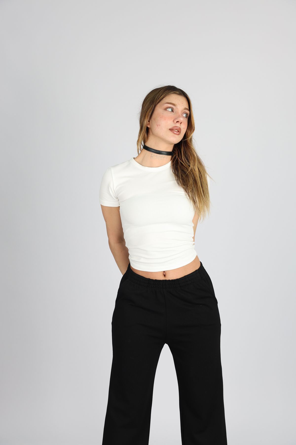 QZE PAMUK CROP tsirt