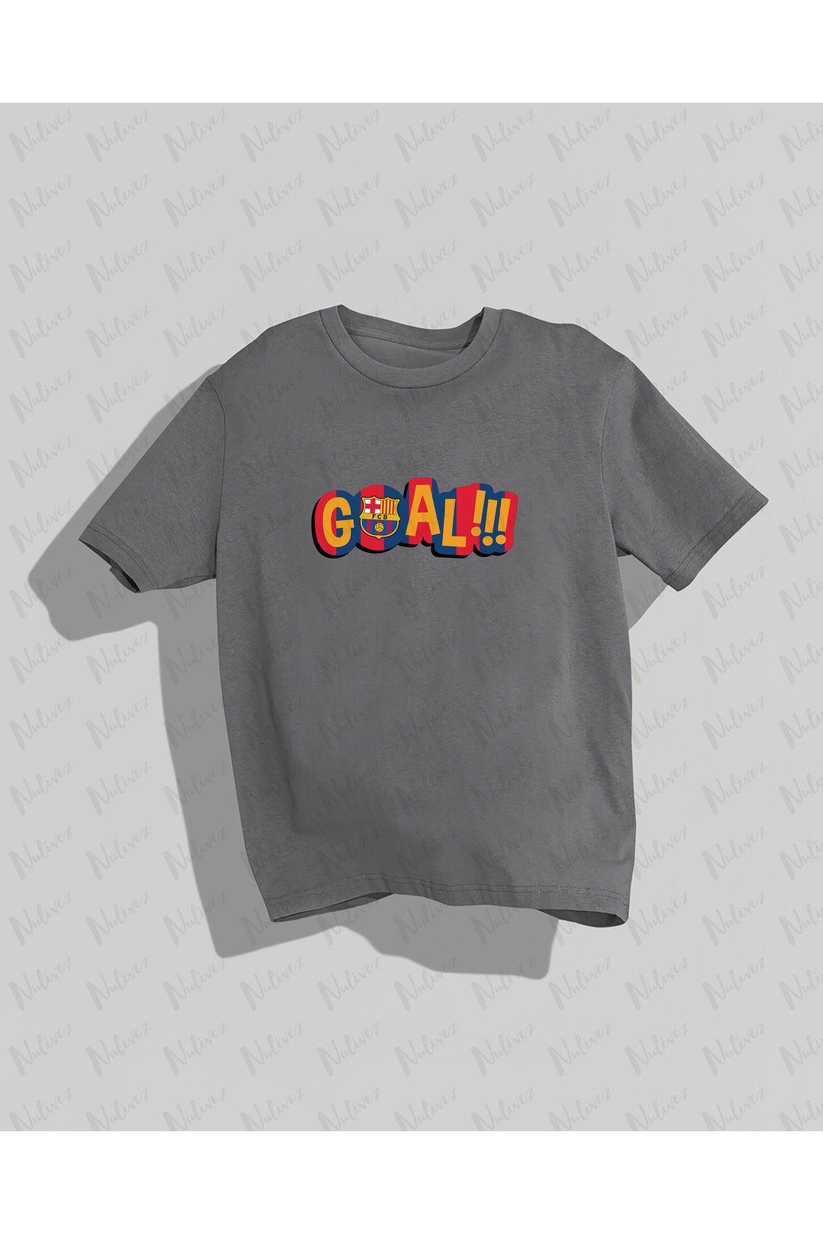 Nulivez Barcelona Tasarımı Baskılı Yüksek Kalite Kompakt Unisex Oversize T-Shirt
