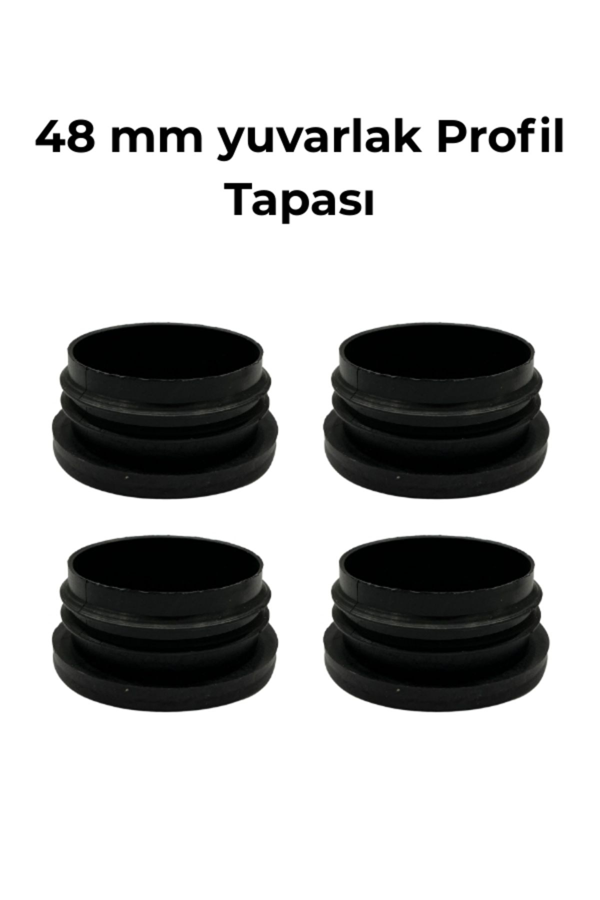Hobbi 48 mm İç Yuvarlak Tapa Sehpa Sandalye Masa İçe Geçme Profil Boru Tapası (4 Adet)