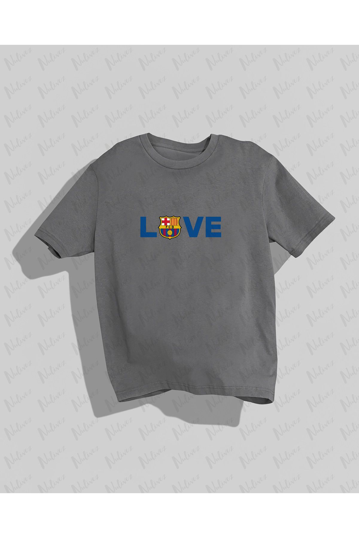 Nulivez Barcelona Tasarımı Baskılı Yüksek Kalite Kompakt Unisex Oversize T-Shirt