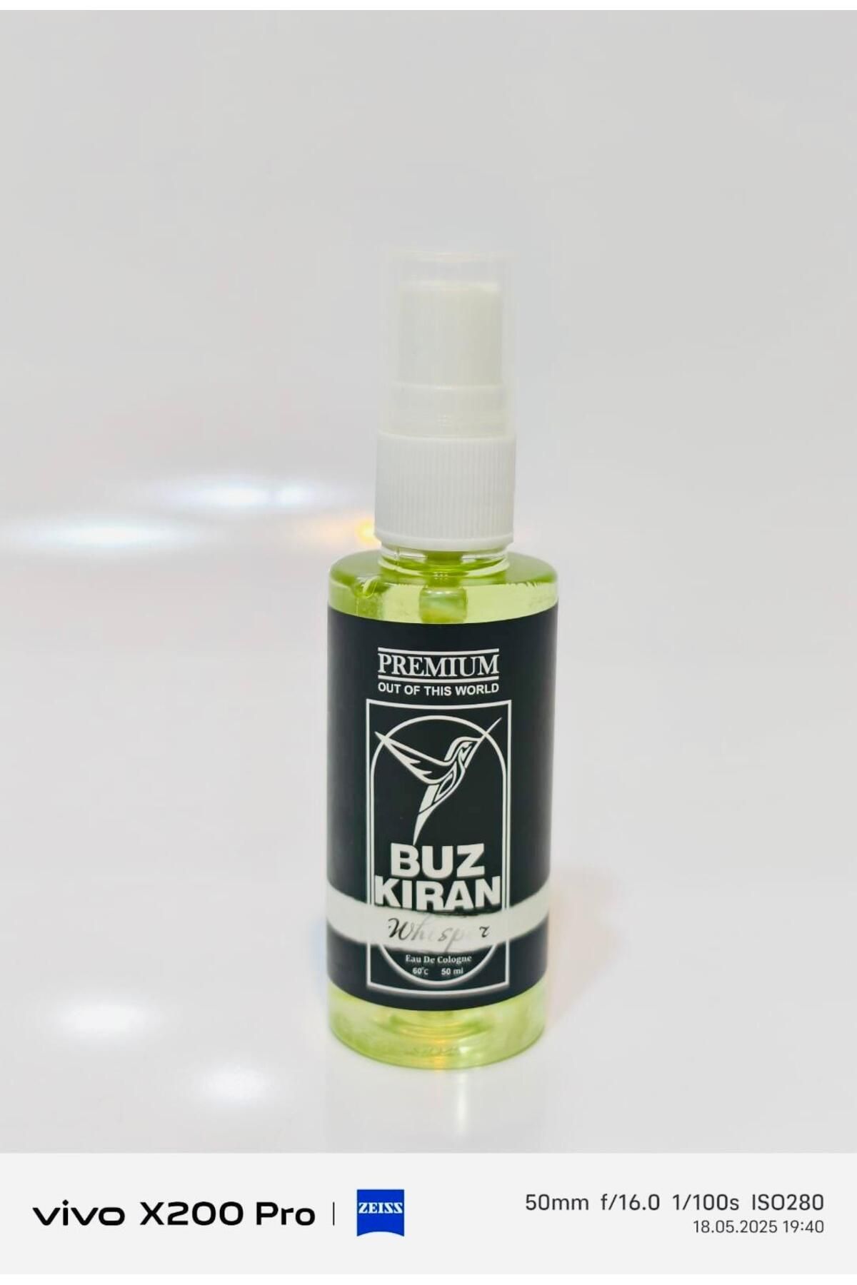 BUZKIRAN Premium Sprey Kolonya - Whisper (Meram , Limon Özü , Beyaz Çay)