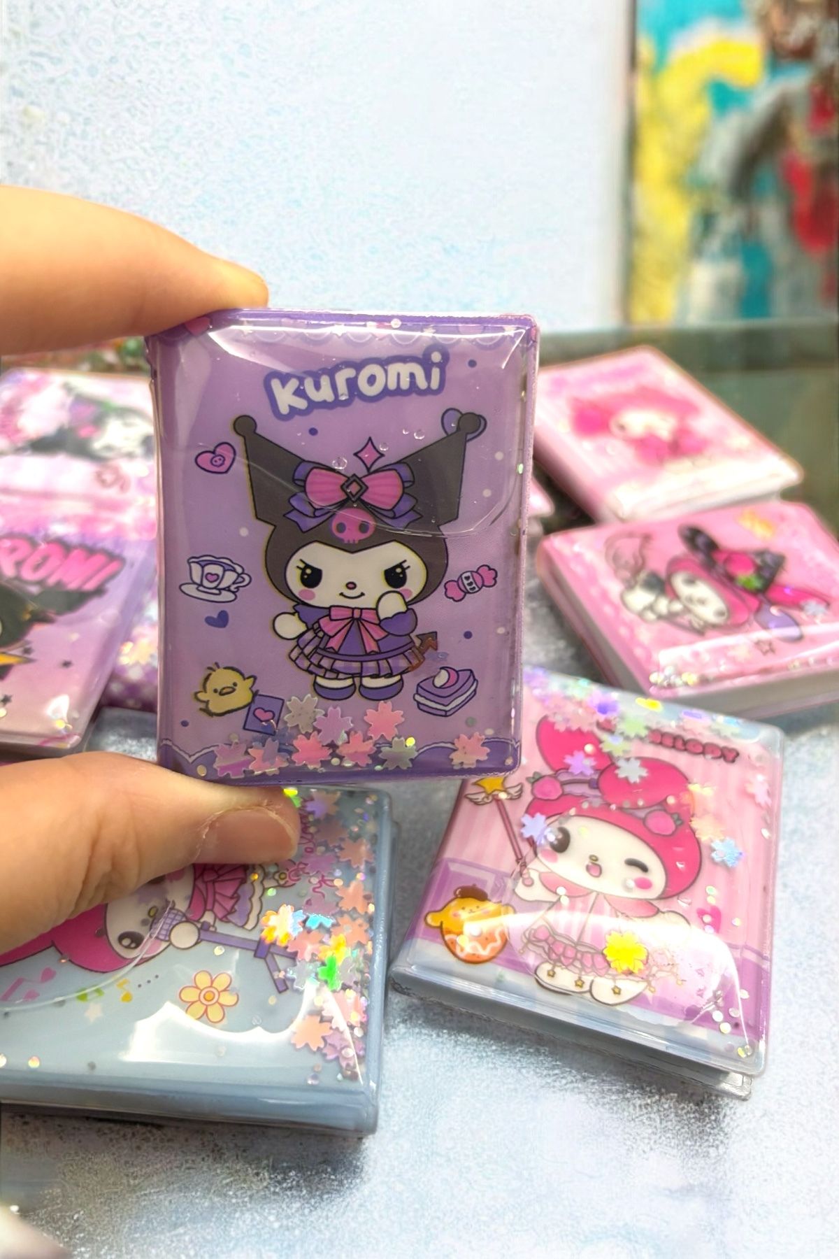 Piramit Kırtasiye Kuromi My Melody Sulu Pullu Mini 2 Adet Sticker Defteri Albümü Sanrio Sticker Defteri