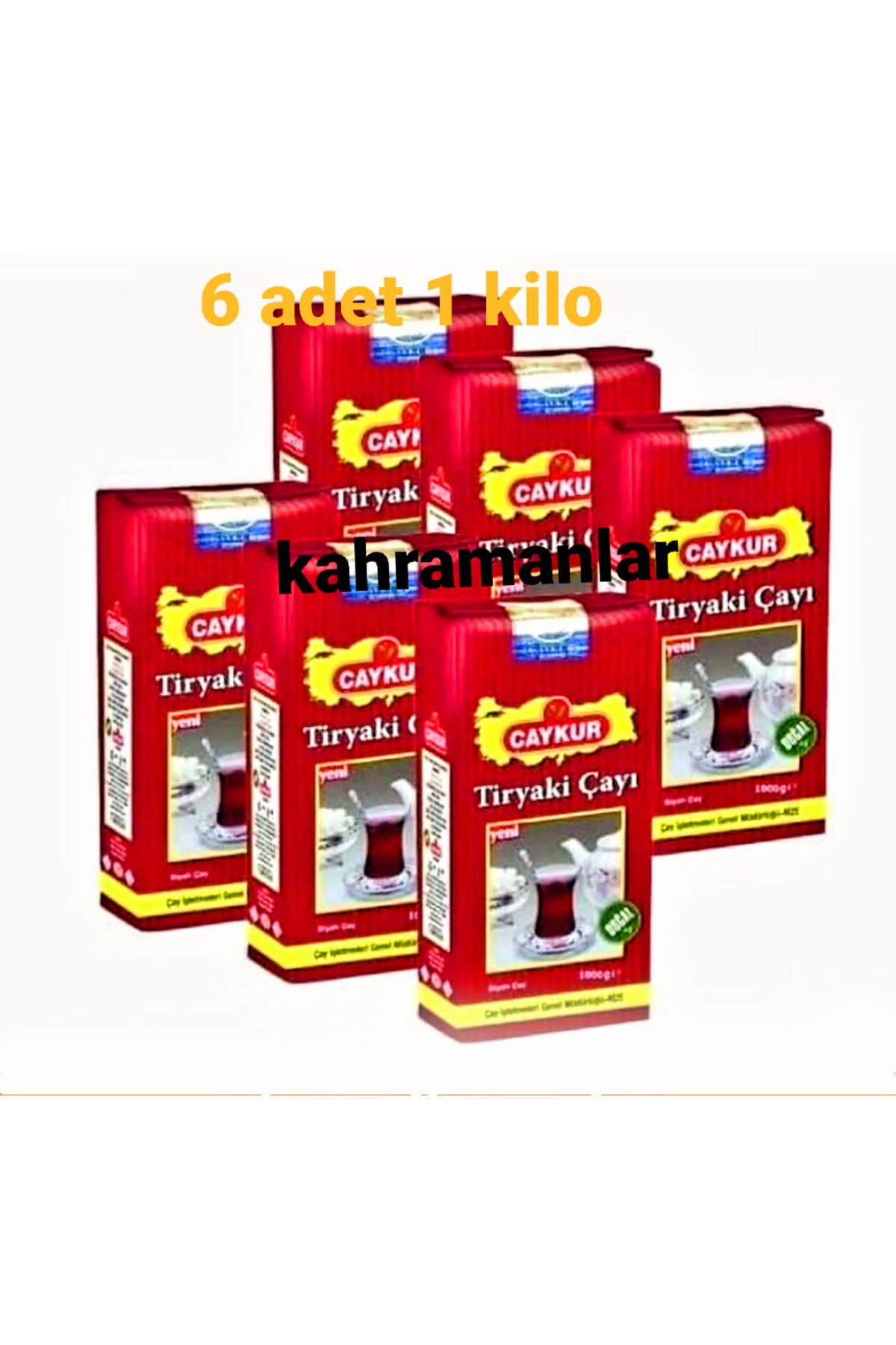 YEŞİLLİ STORE Çay Çayku çay 6 paket 1kilolu
