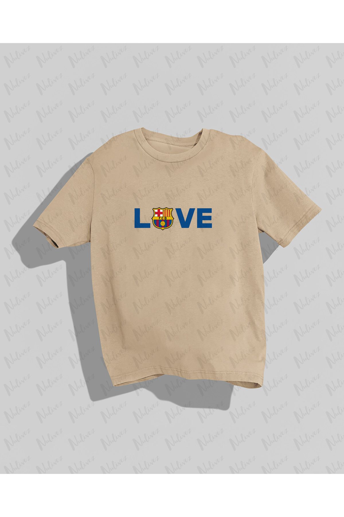 Nulivez Barcelona Tasarımı Baskılı Yüksek Kalite Kompakt Unisex Oversize T-Shirt