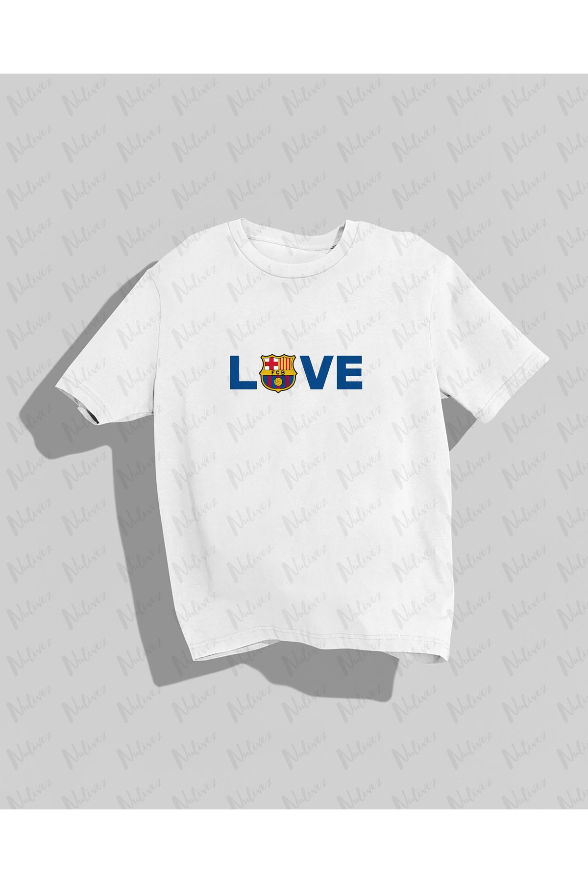 Nulivez Barcelona Tasarımı Baskılı Yüksek Kalite Kompakt Unisex Oversize T-Shirt
