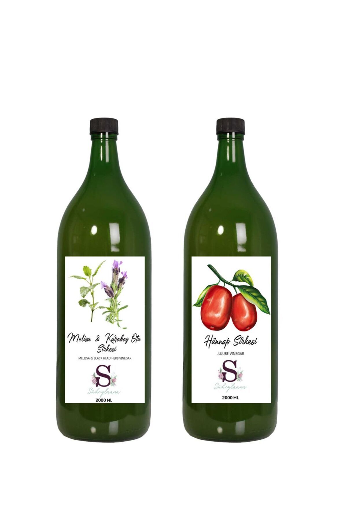 Süheylaana Doğal Melisa & Karabaş Sirkesi 2000 Ml - Doğal Hünnap Sirkesi 2000 Ml