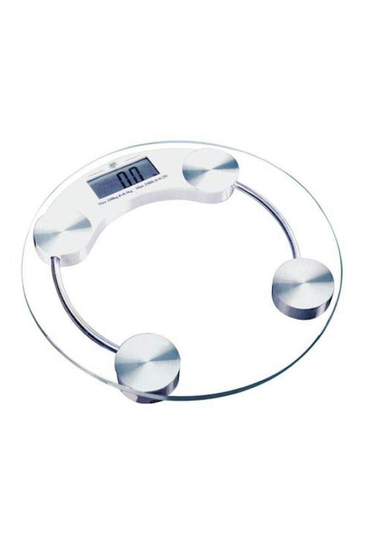 BEŞİKSAN Cântar Corporal Siks, Transparent, Afișaj Electronic, Oprire Automată, Sticlă, Rotund - One Size