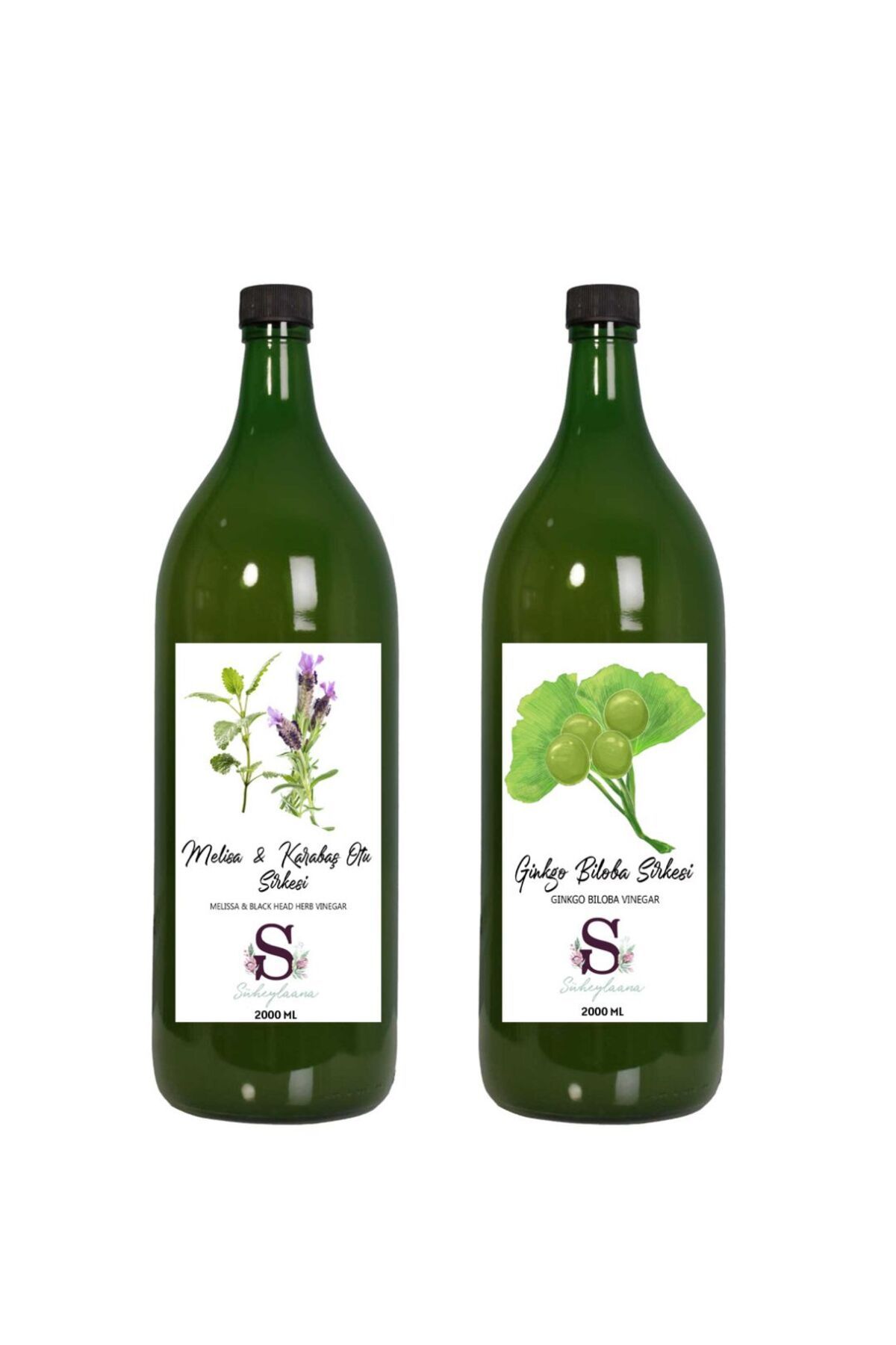 Süheylaana Doğal Melisa & Karabaş Sirkesi 2000 Ml - Doğal Ginkgo Biloba Sirkesi 2000 Ml