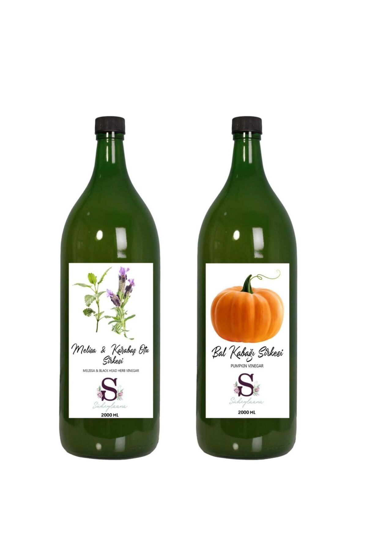 Süheylaana Doğal Melisa & Karabaş Sirkesi 2000 Ml - Doğal Bal Kabağı Sirkesi 2000 Ml