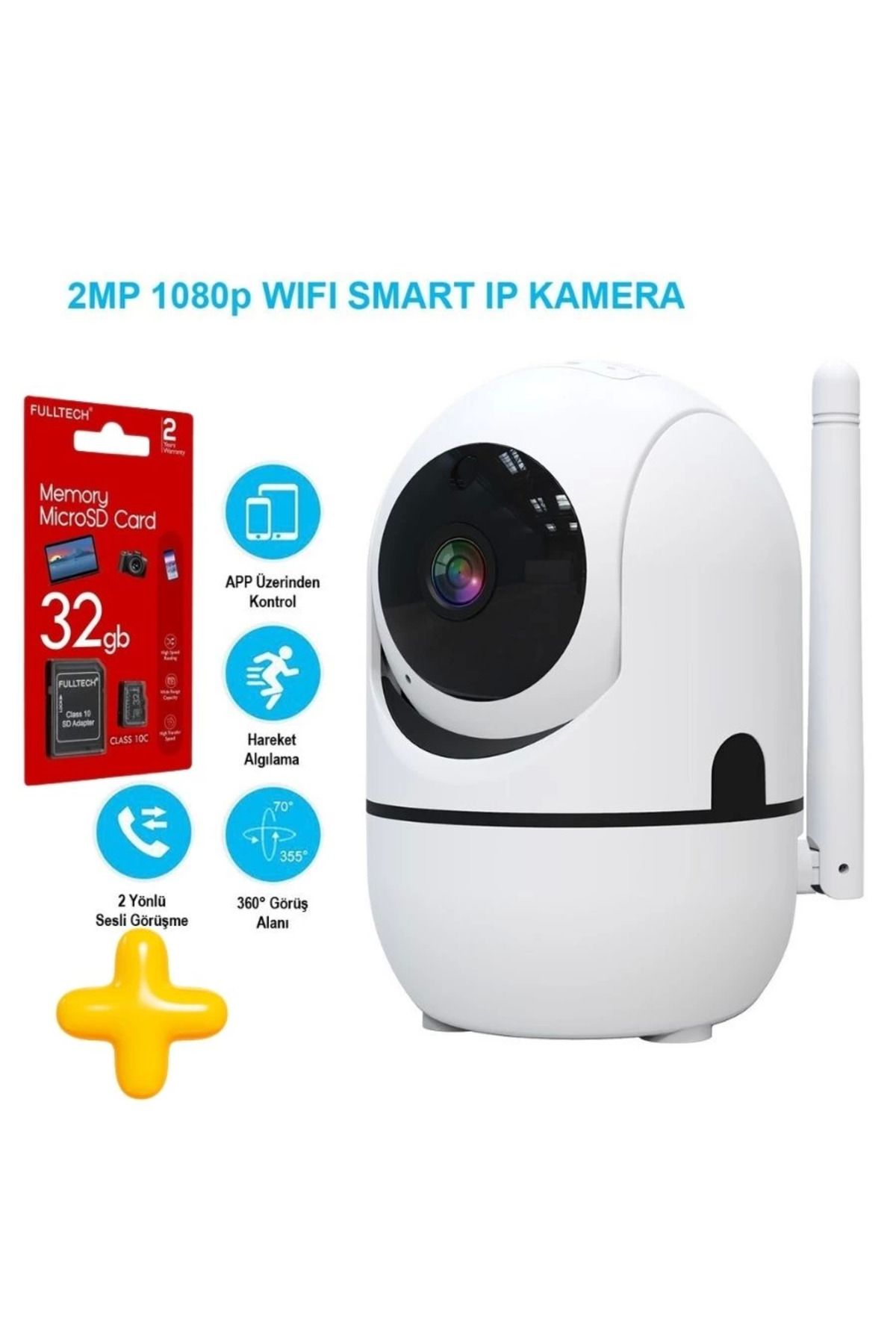 Epilons Hafıza Kartlı Wifi Akıllı Kamera Hareket Algılamalı Gece Görüşlü Bebek Kamera