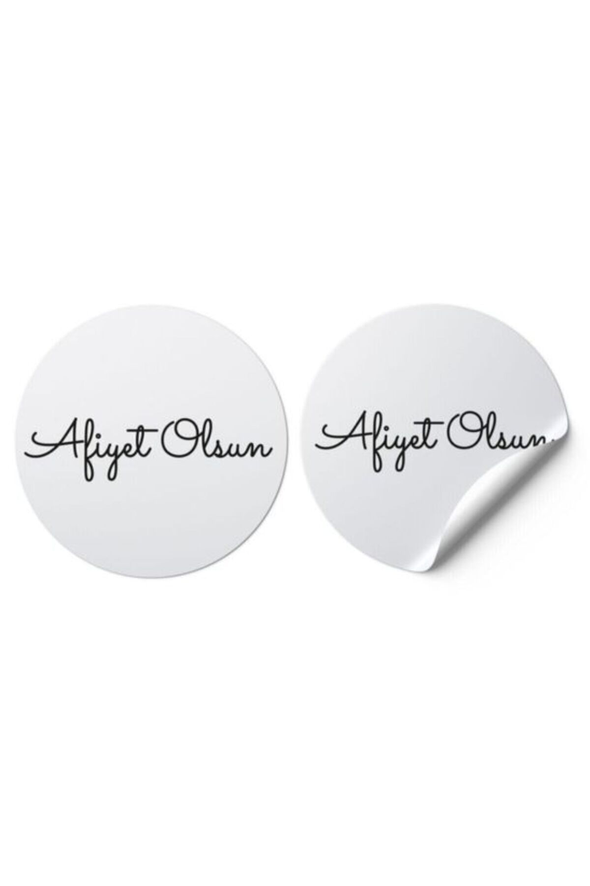 hediyenebak Afiyet Olsun Yuvarlak Sticker | Beyaz Zemin | 4x4 cm 100 Adet