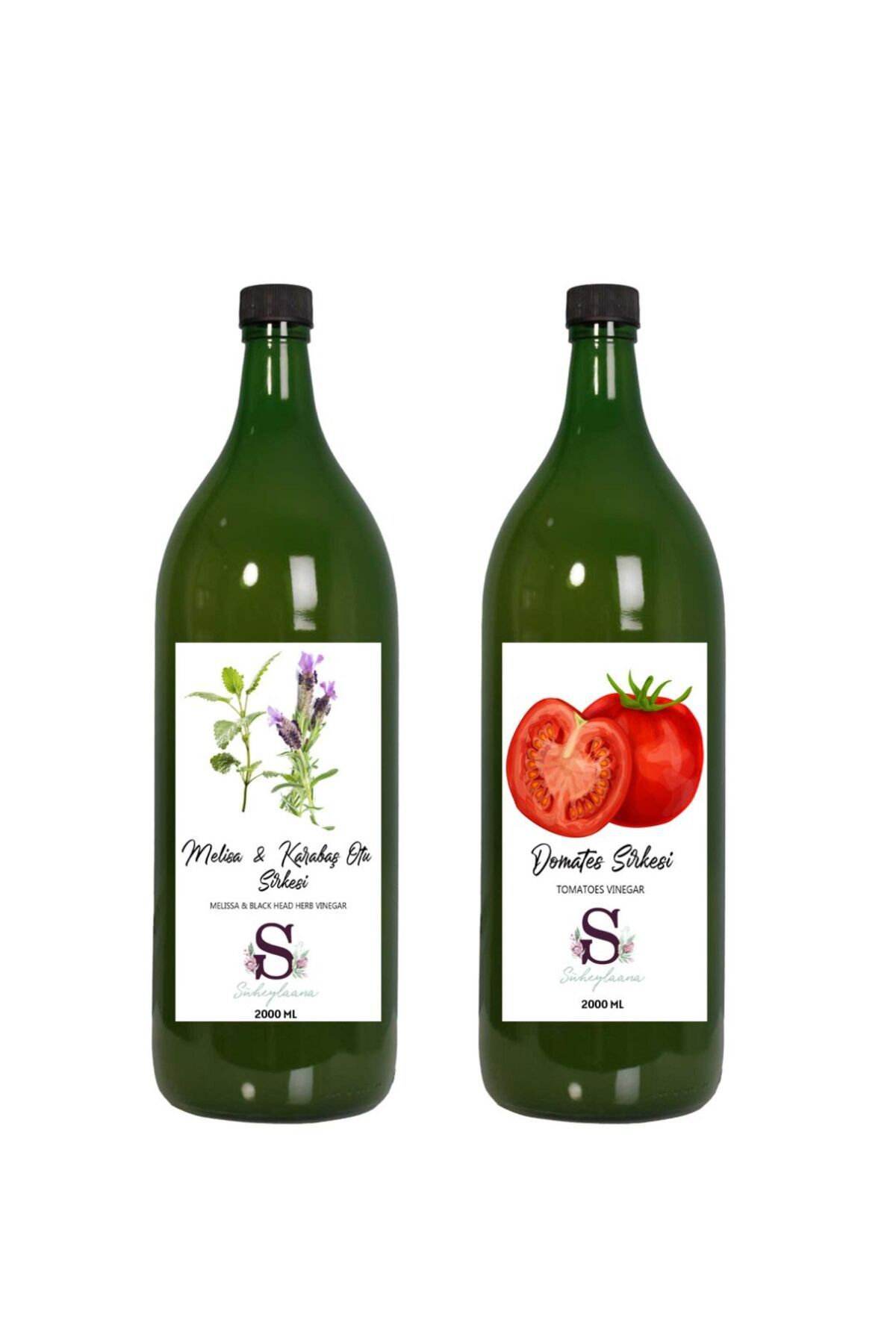 Süheylaana Doğal Melisa & Karabaş Sirkesi 2000 Ml - Doğal Domates Sirkesi 2000 Ml