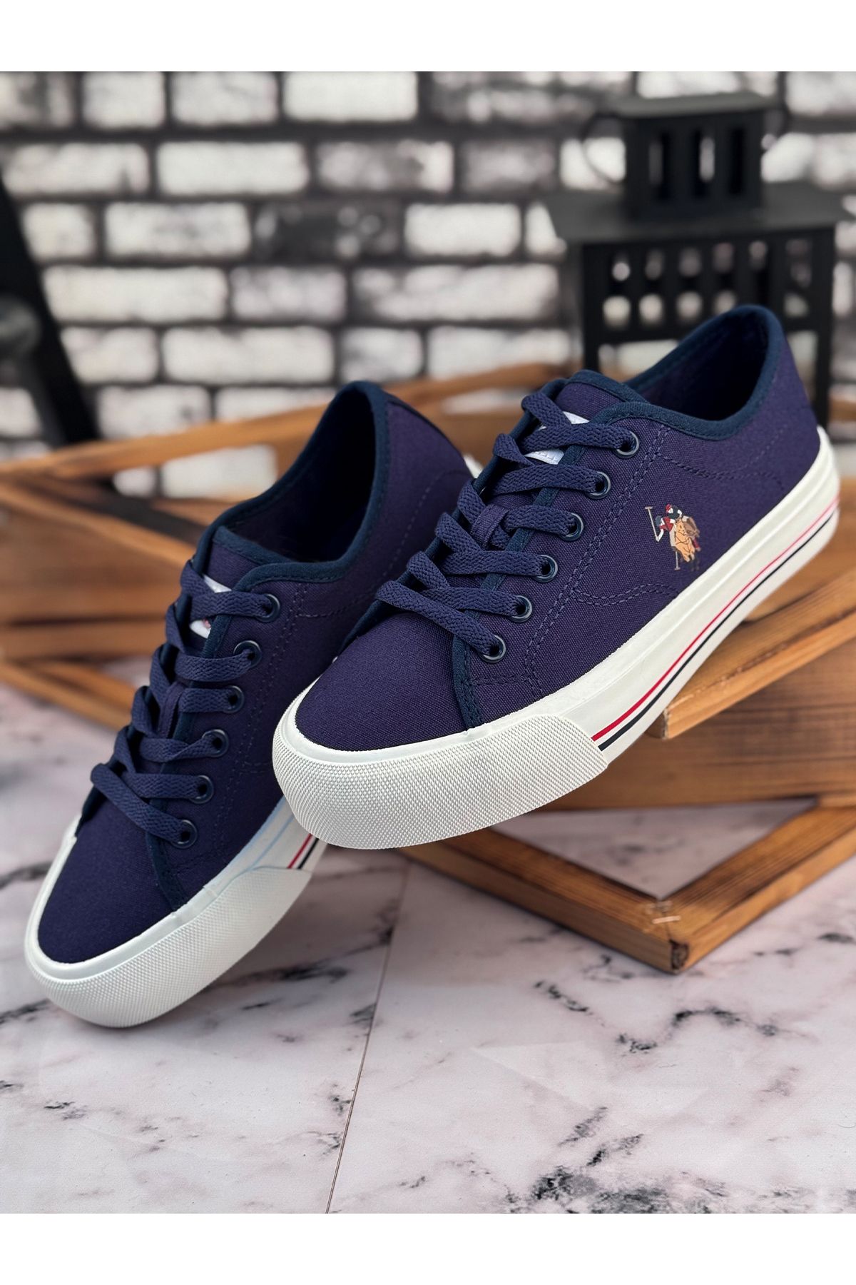 U.S. Polo Assn. Kadın Beyaz Keten Sneaker