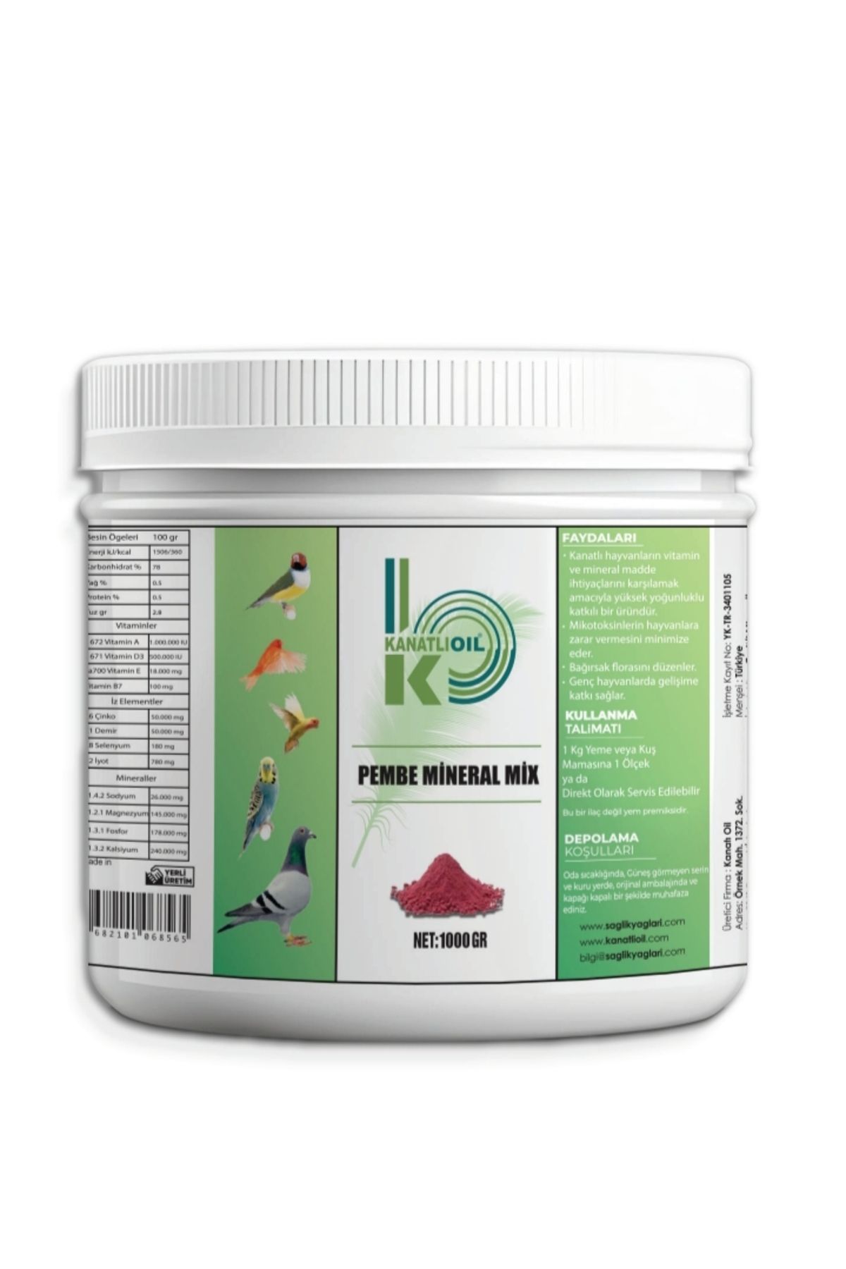 Kanatlı Oil Pembe Mineral Mix 1 Kg