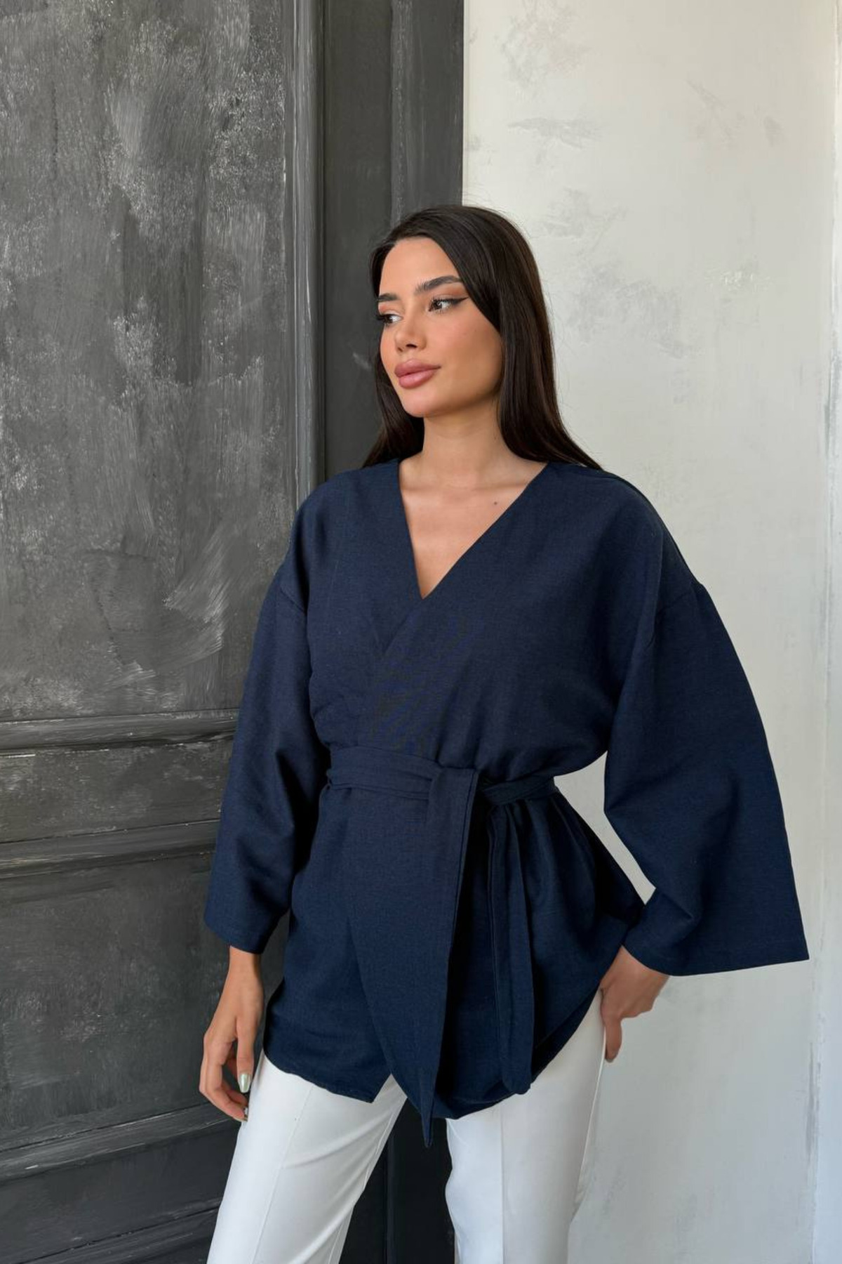 oshebu-Damen-Kimono mit Gürtel 3