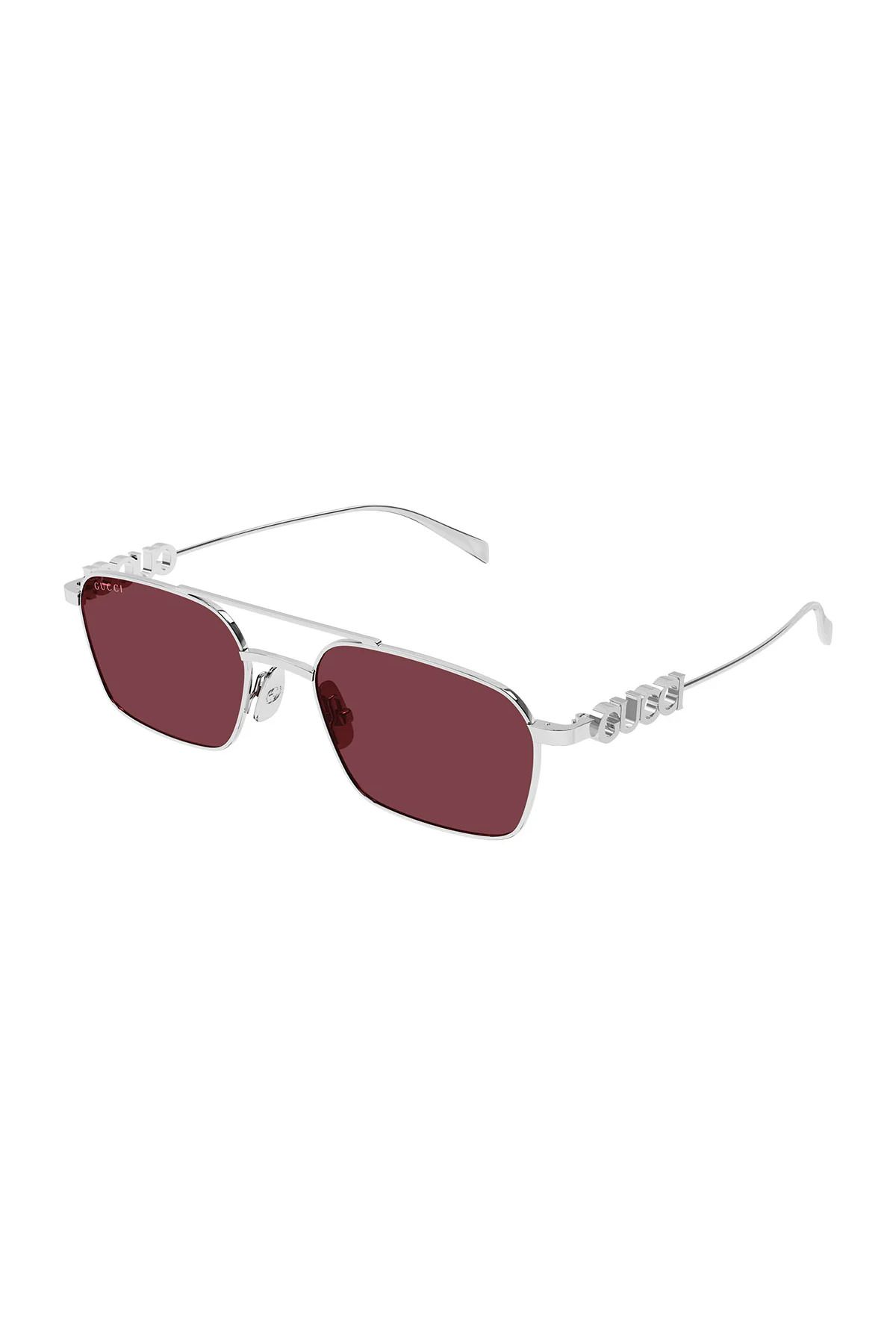 Gucci 1804S 004 54 Gümüş Metal Köşeli Unisex