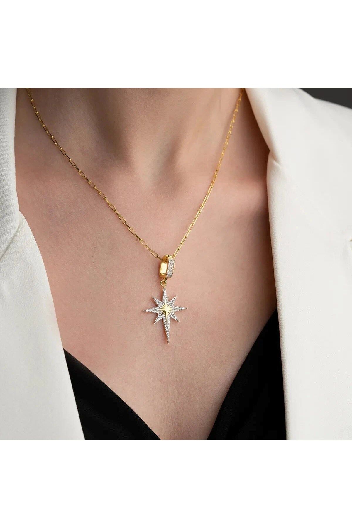 beonejewelry KUTUP YILDIZI KOLYE | 925 GÜMÜŞ