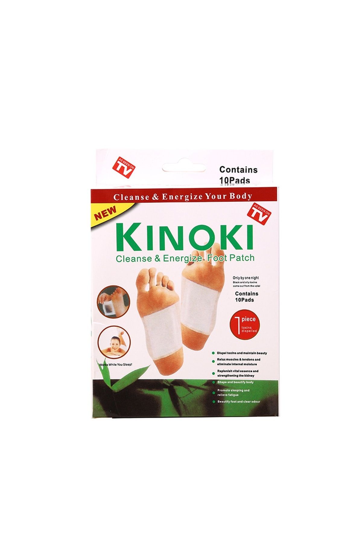 Kinoki Eldin Set 150 Plasturi Pentru Detoxifiere Drenaj Limfatic Eliminare Toxine Si Relaxare - One Size