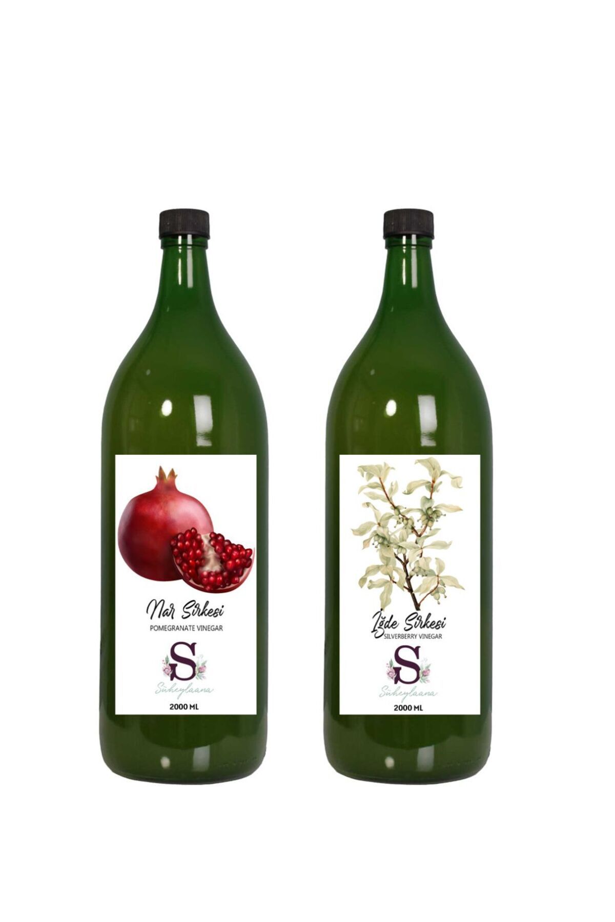 Süheylaana Doğal Nar Sirkesi 2000 Ml - Doğal İğde Sirkesi 2000 Ml