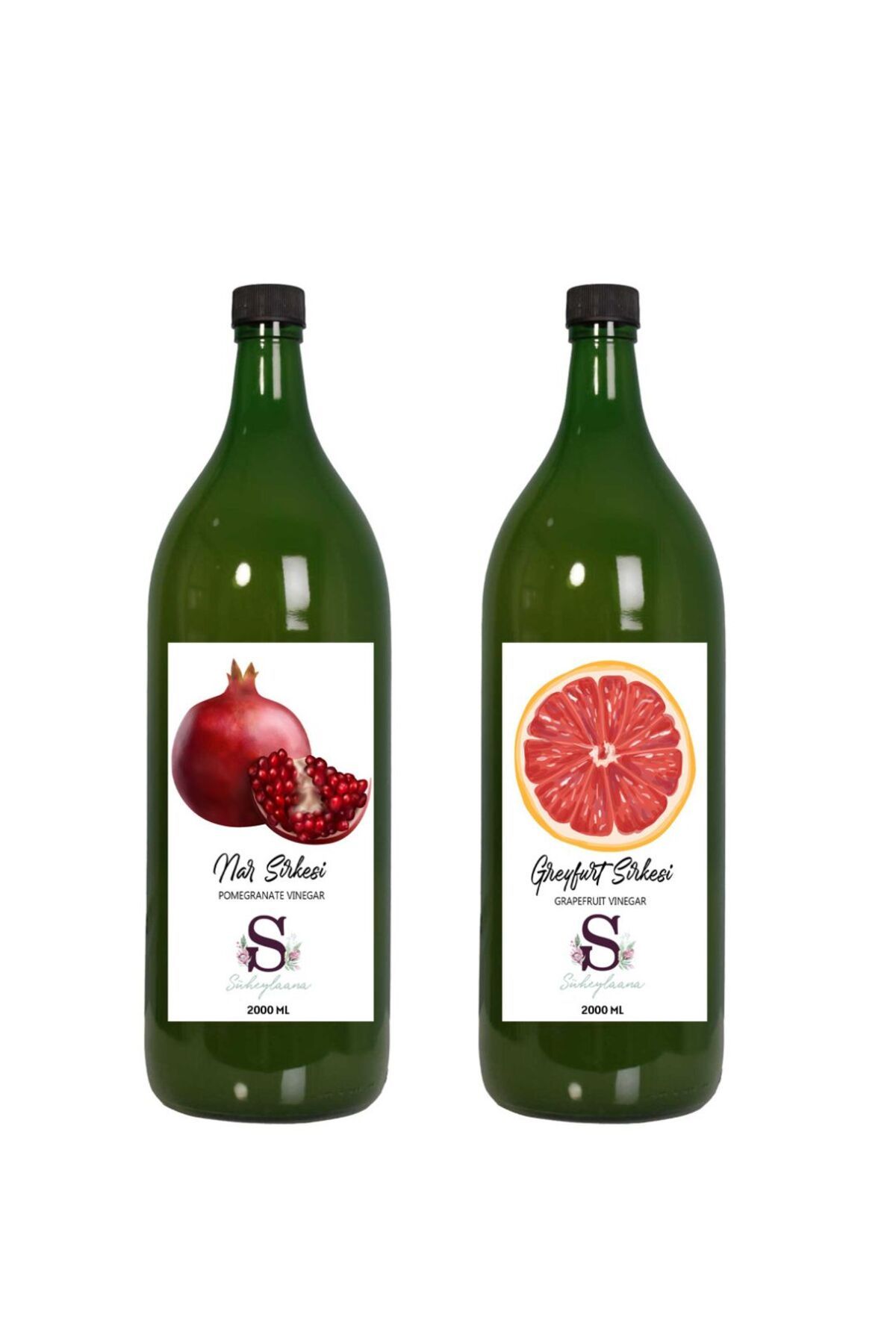 Süheylaana Doğal Nar Sirkesi 2000 Ml - Doğal Greyfurt Sirkesi 2000 Ml