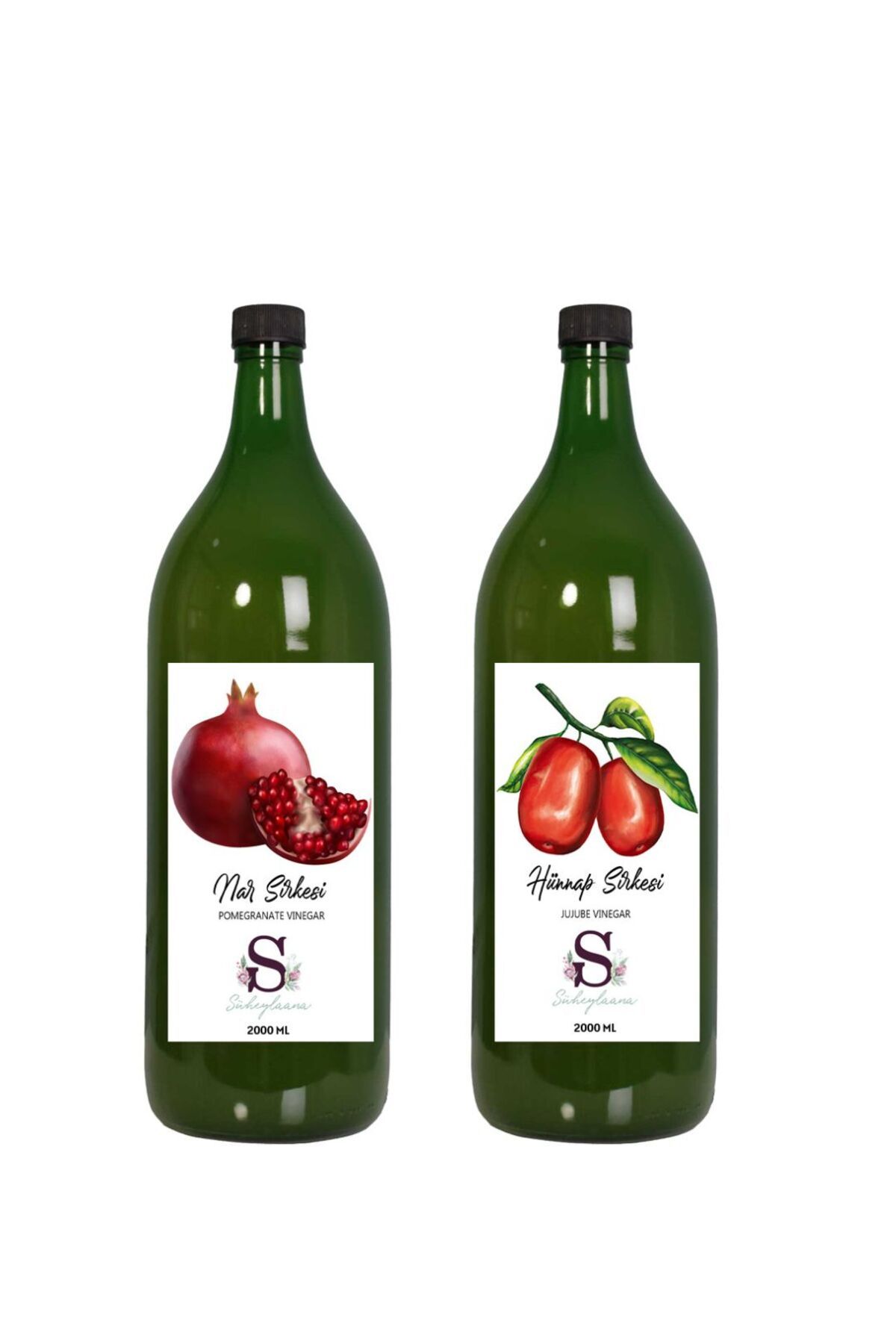 Süheylaana Doğal Nar Sirkesi 2000 Ml - Doğal Hünnap Sirkesi 2000 Ml
