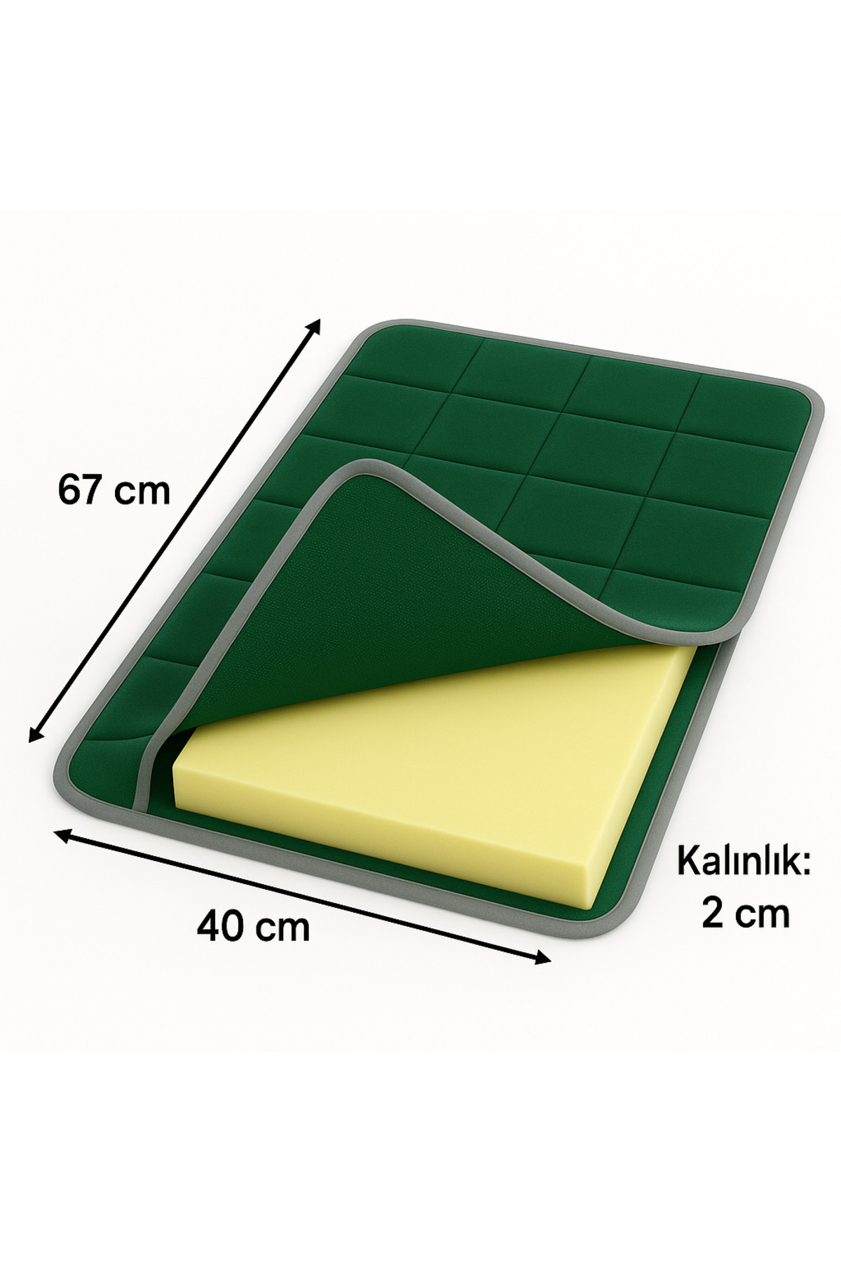 Mimocan Su Geçirmez Bebek Alt Açma Matı | Katlanabilir, Yumuşak, Taşınabilir | 40x67 cm Hijyenik ve Konforlu fotoğrafı 4 (önizleme)