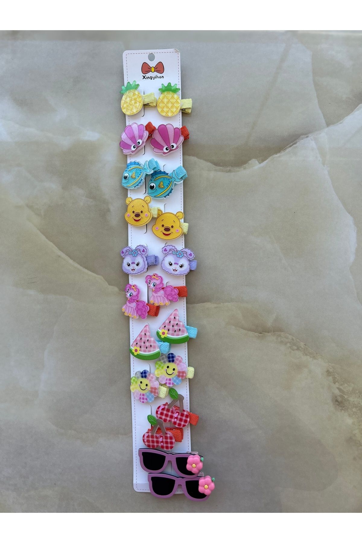 UMA Kids Sevimli figürlü kız çocuk mandal toka 20’li