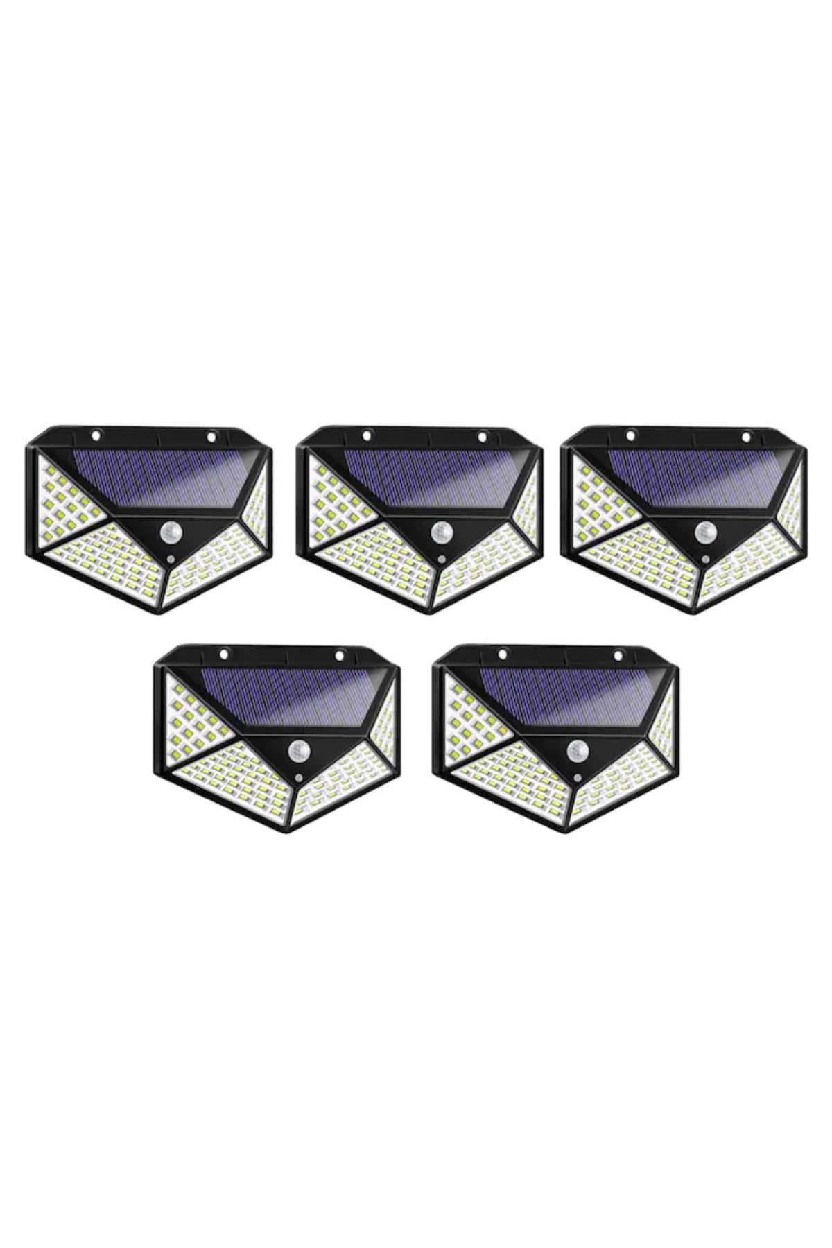 OEM Eldin Set 5 Lampi Solare De Exterior Cu 100 Led-uri Și Senzor De Mișcare Autonomie Mare - One Size