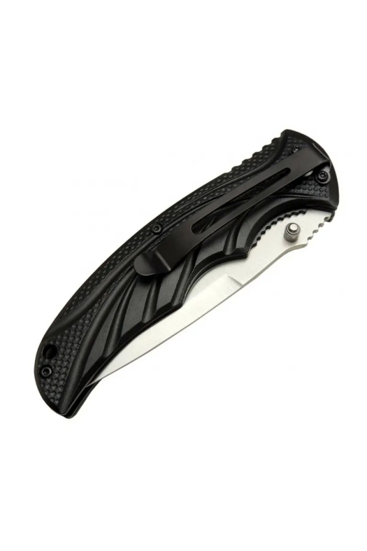 gizmurstore Handsome 451 Gri Kamp Çakı 21cm - Yarı Otomatik Kemerlikli - GMS5959-5018