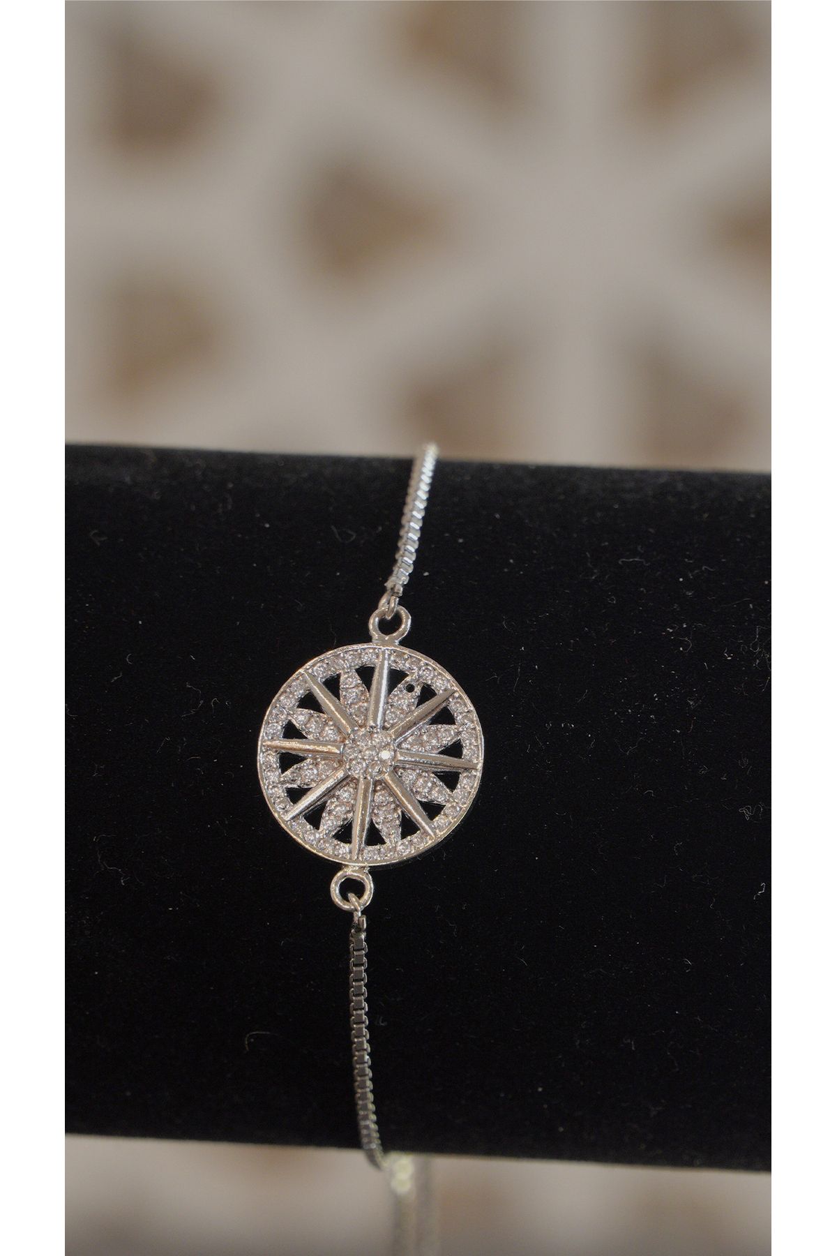 Jewerly Bakbutik Güneş Tasarim Gümuş Renk Çelik Bilekli
