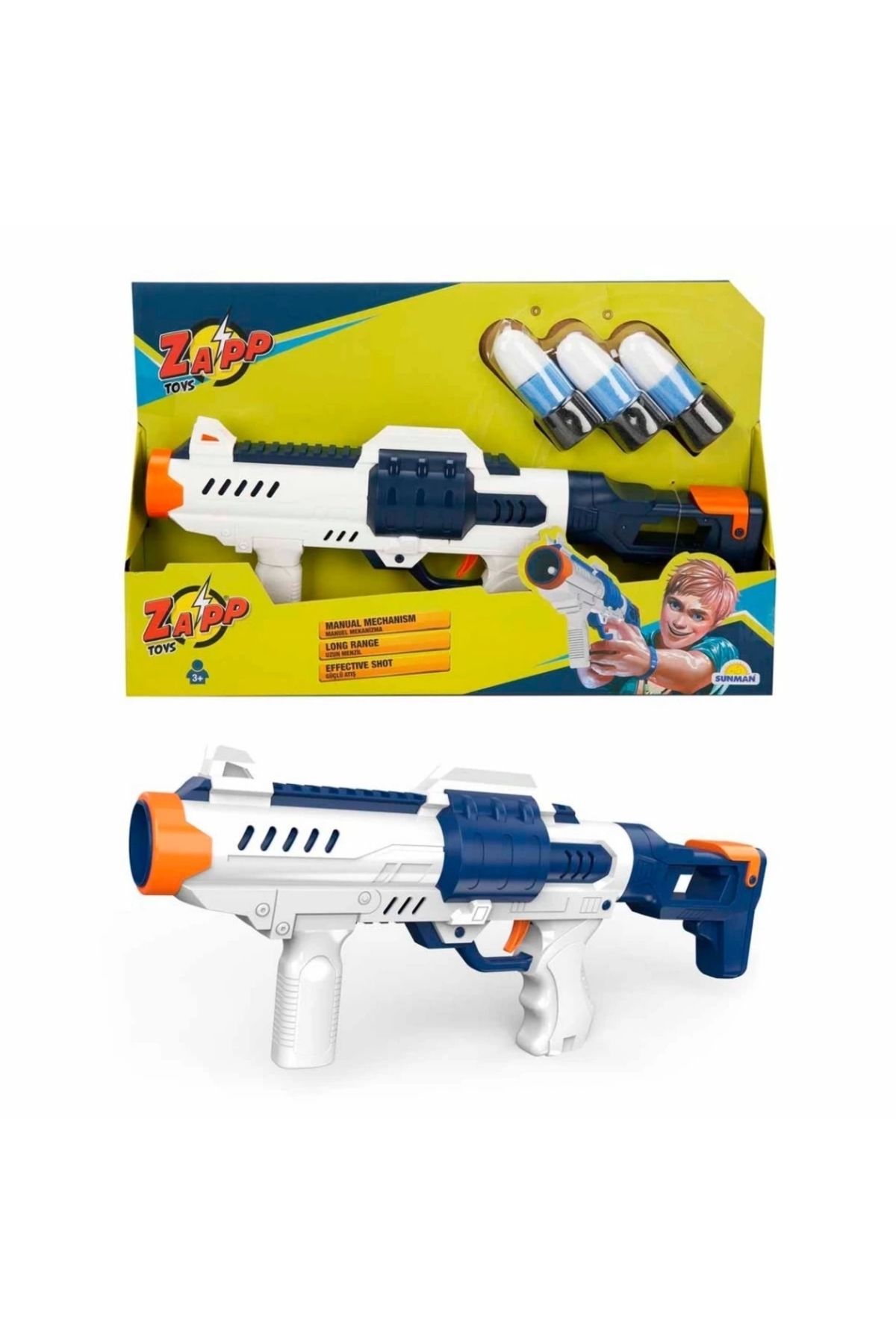 KdrElektronik-Vortex Sponge Gun – Lightweight and Convenient Shooting Toy with 3 Bullets 2