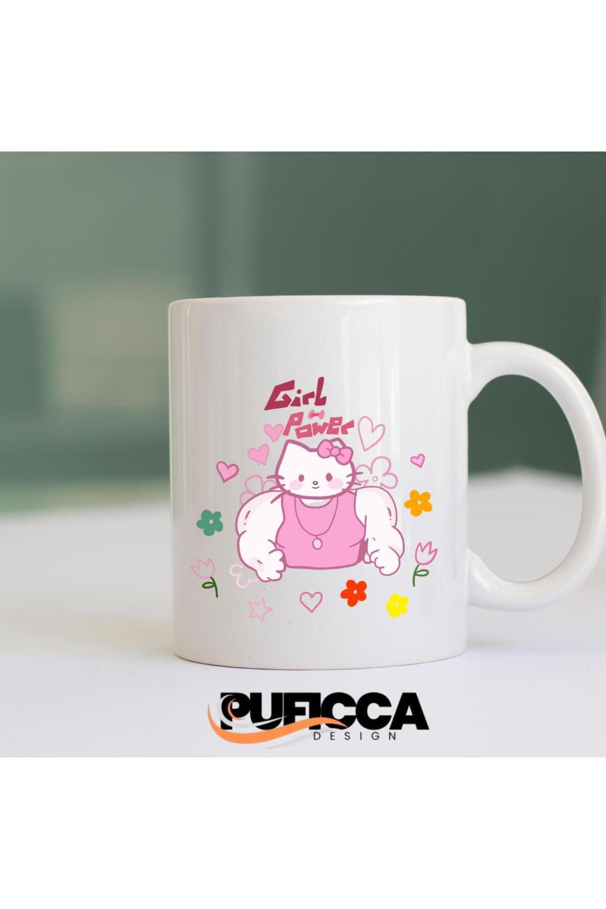 Puficca Tasarım Girls Poer Baskılı Kupa Bardak