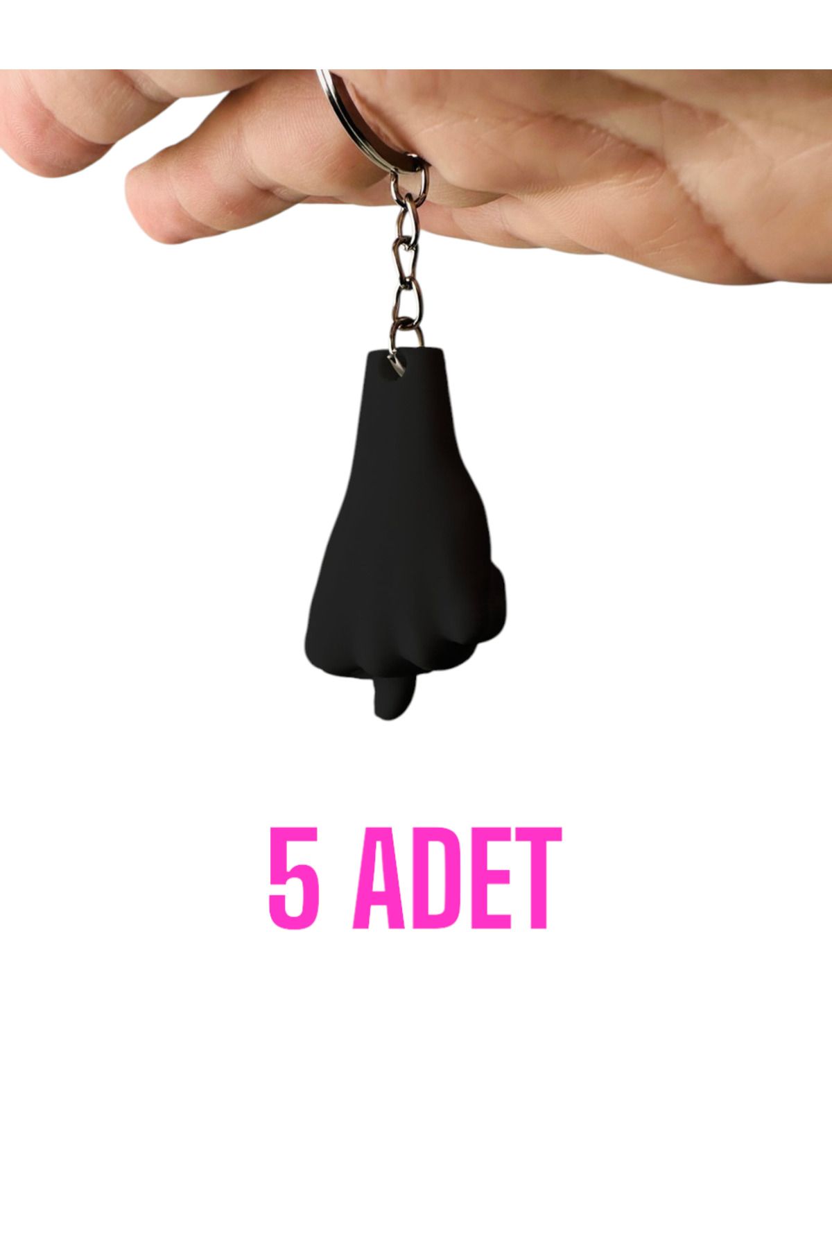 3boyutstore 5'li Ten Rengi Kaliteli “NAH” Yapan Anahtarlık | Mizah ve Mesajı Bir Arada Taşı!