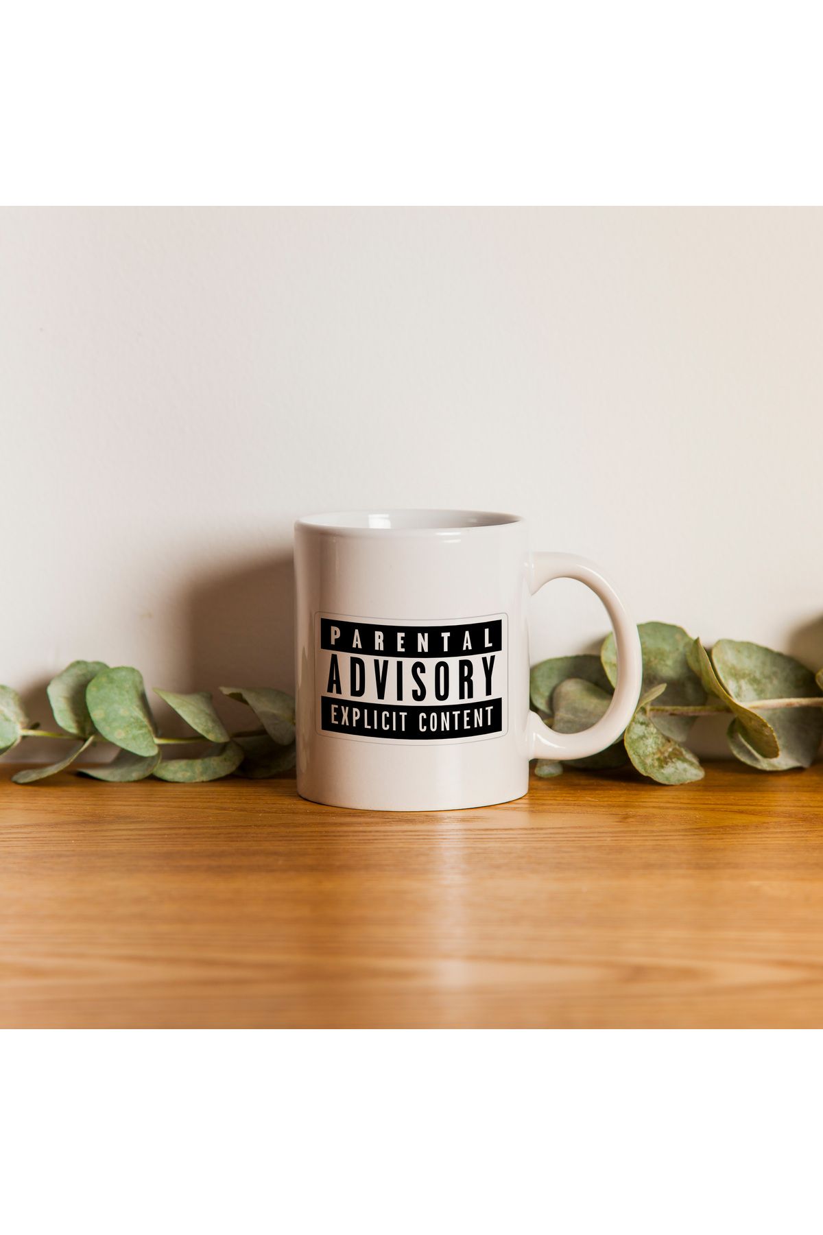 Ayabak Kupa Bardak - Parental Advisory Uyarı Desenli Kupa Bardak - Hediyelik Kupa Bardak