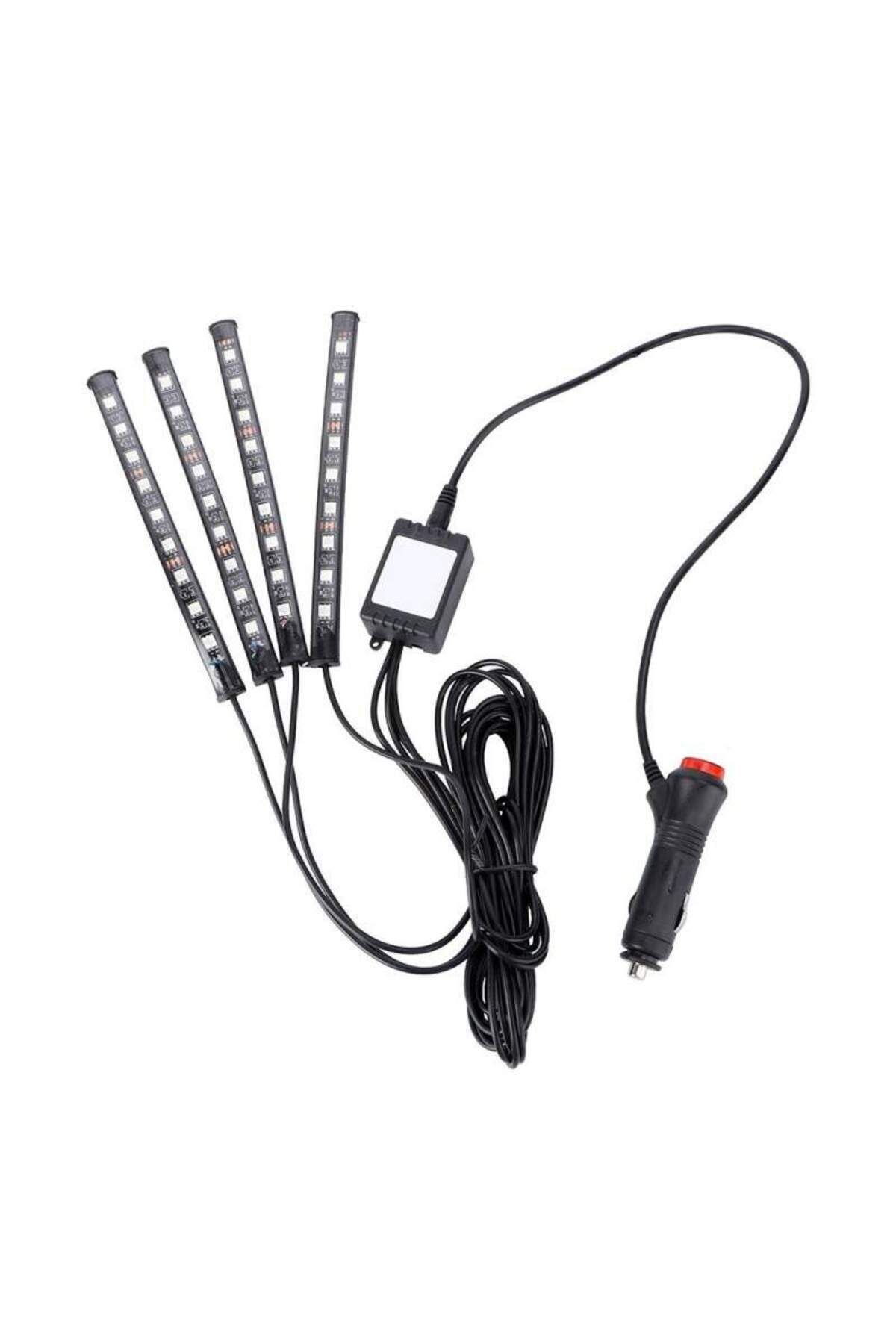 SIKS-® LED strip kit 4 self-adhesive strips and sound function, with 12 LEDs, multicolor 1