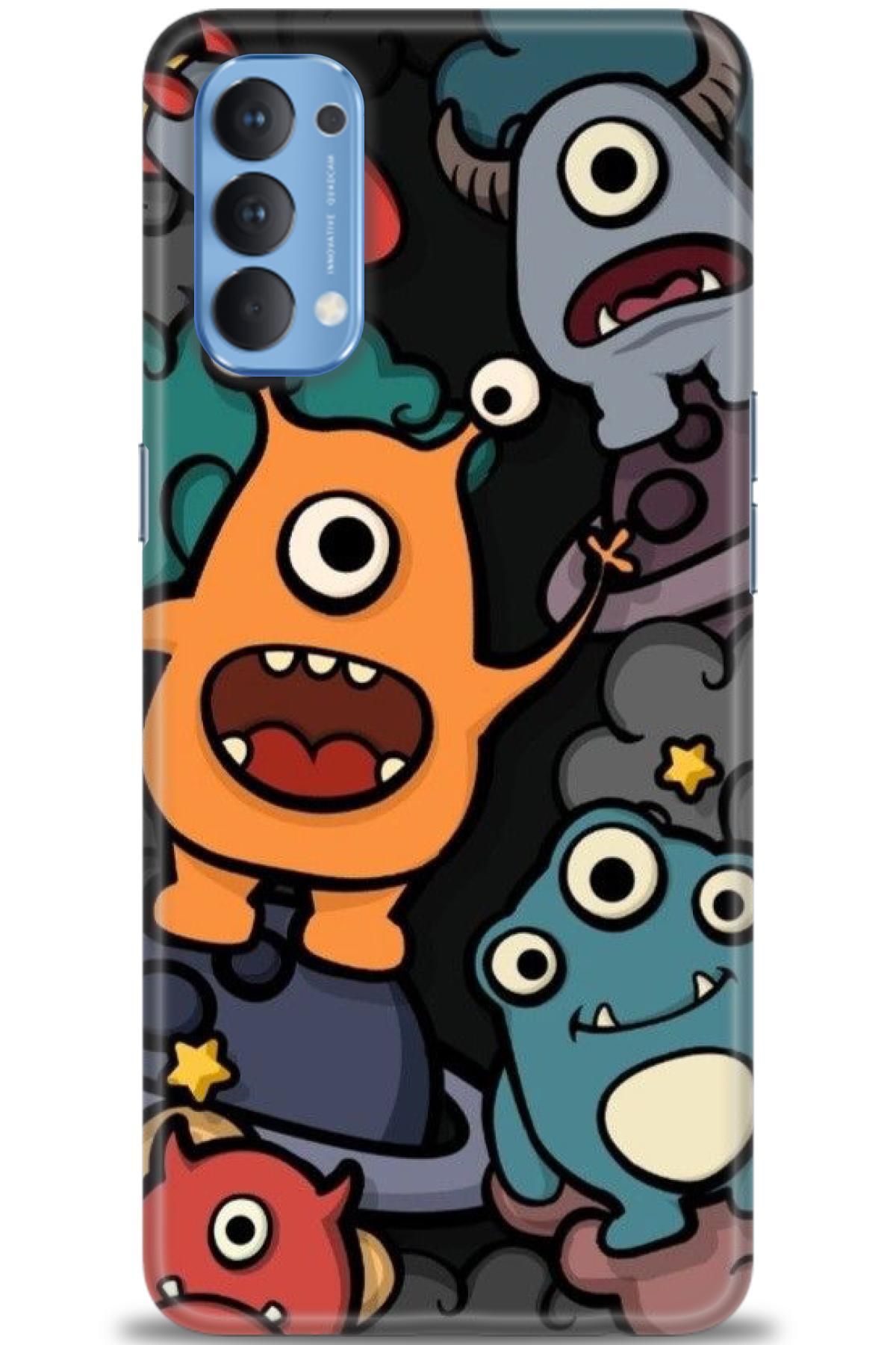 OPPO Reno 4 İle Tam Uyumlu HD Baskılı Desenli Kılıf - Oppo - 963