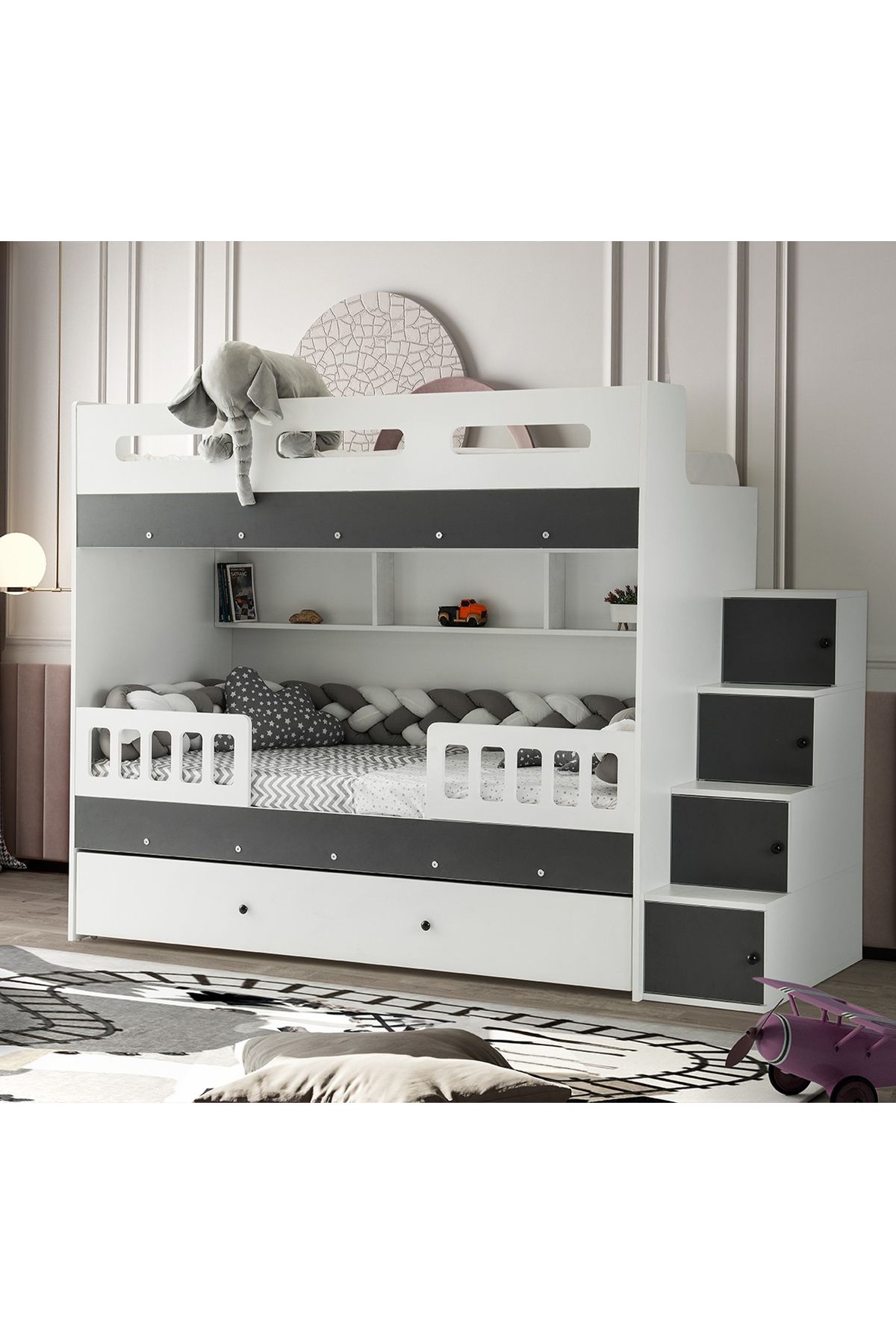 CSM MODULER MOBİLYA Berlin Yavrulu Ranza Çelik Destekli
