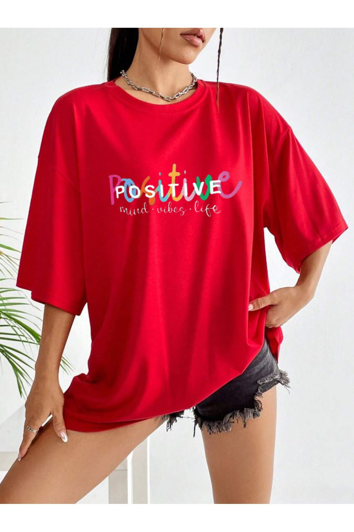 ModaSphere Positive Baskılı Unisex Tshirt