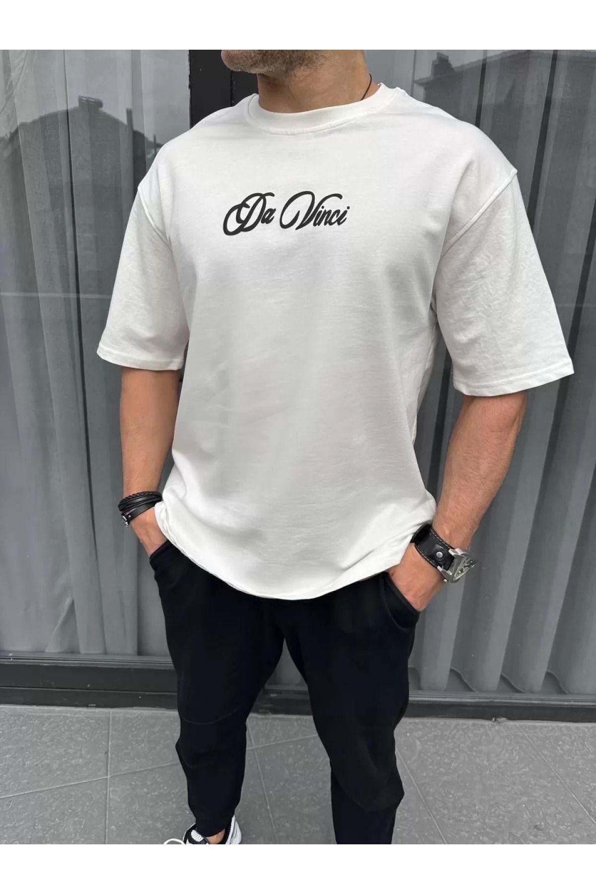 İndigo Park Oversize Tişört Erkek Unisex Baskılı Oversize Erkek T-Shirt