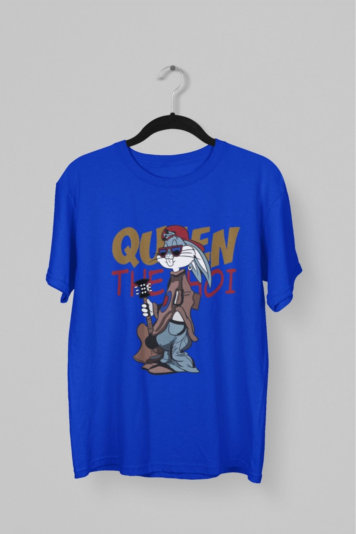 Butik ERKEK/KADIN -QUEEN- TRANSFER BASKILI YUVARLAK YAKA KISA KOL TİŞÖRT