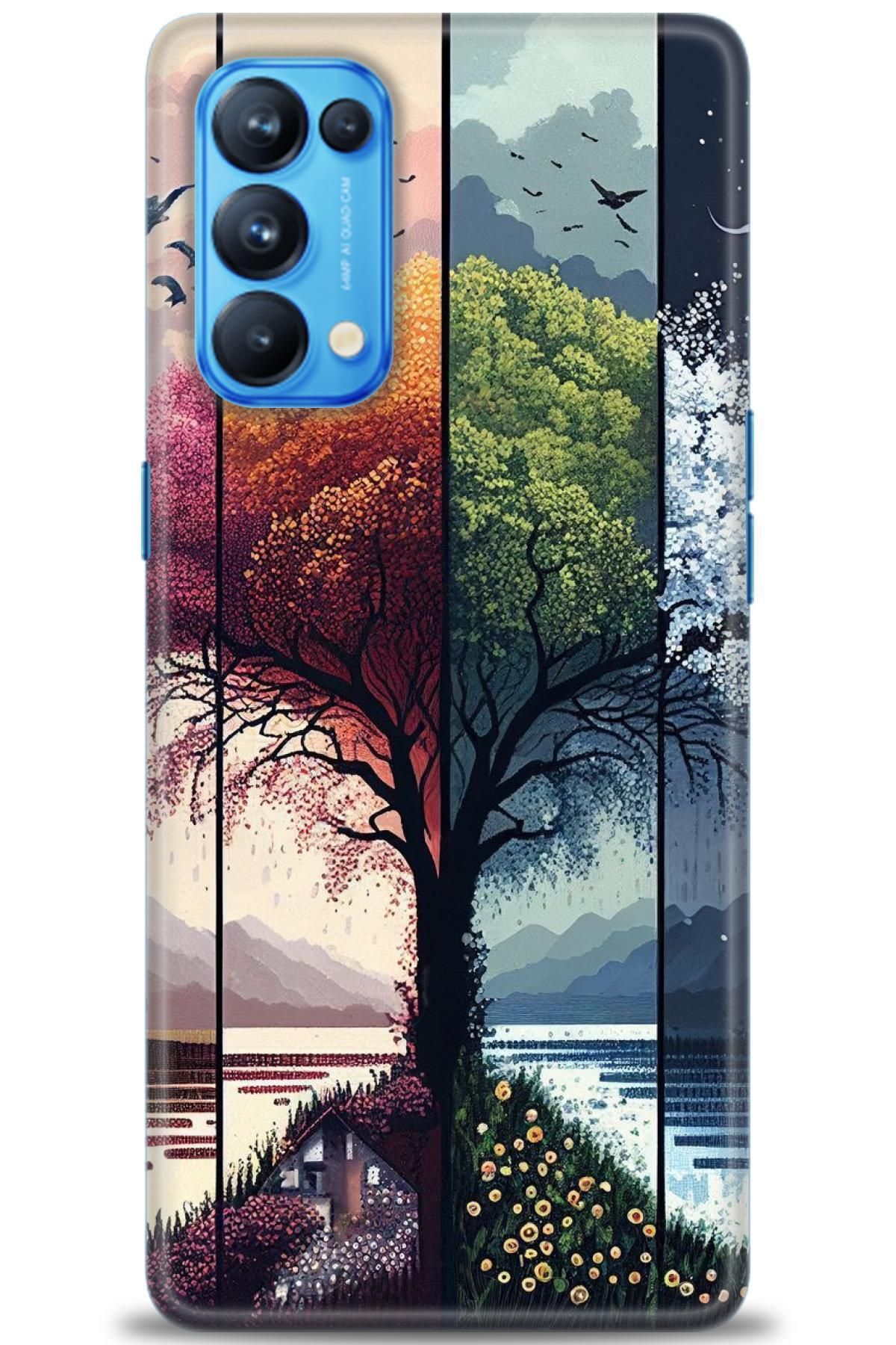 OPPO Reno 5 Pro İle Tam Uyumlu HD Baskılı Desenli Kılıf - Oppo - 624