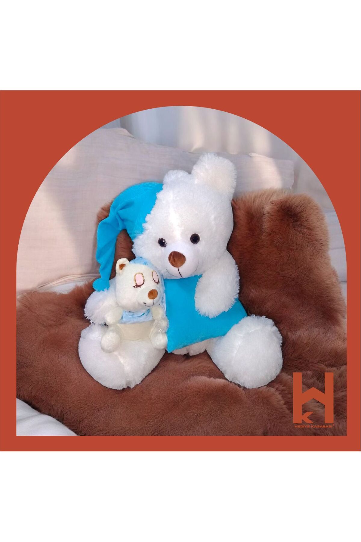 Hediye Kasabası 65 CM PELUŞ AYICIK VE YAVRUSU