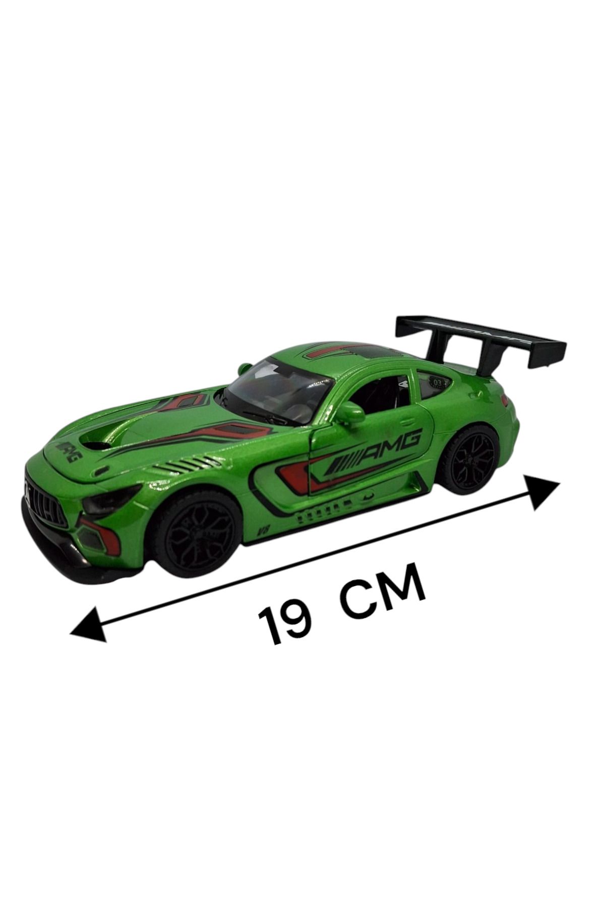 Daily Bazaar Metal Çek Bırak Araba Mercedes 1/24 Ölçek 3 KAPI AÇILIR YEŞİL